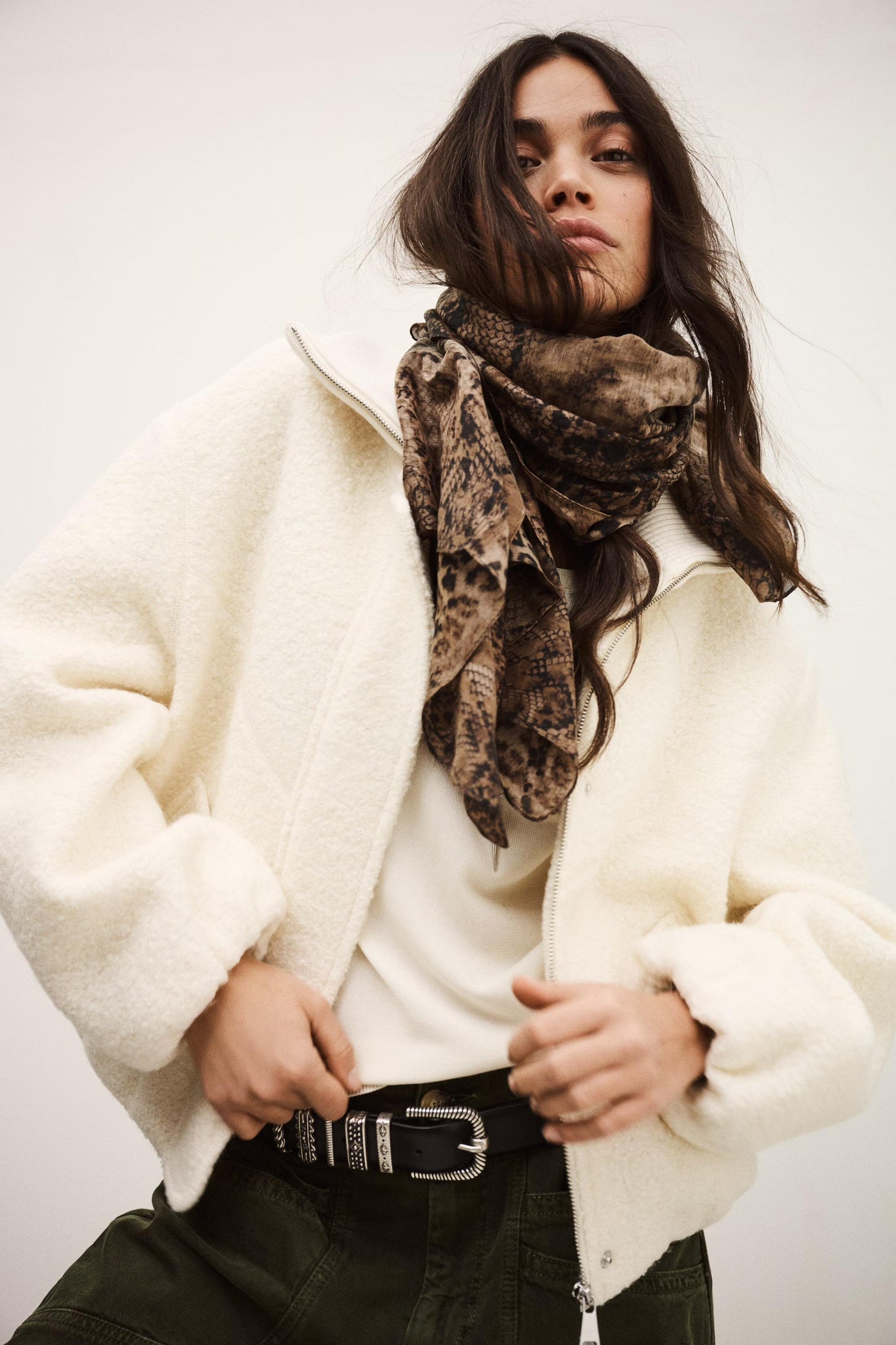 ba&sh Elegant Bomber Jacket Vito Off-White