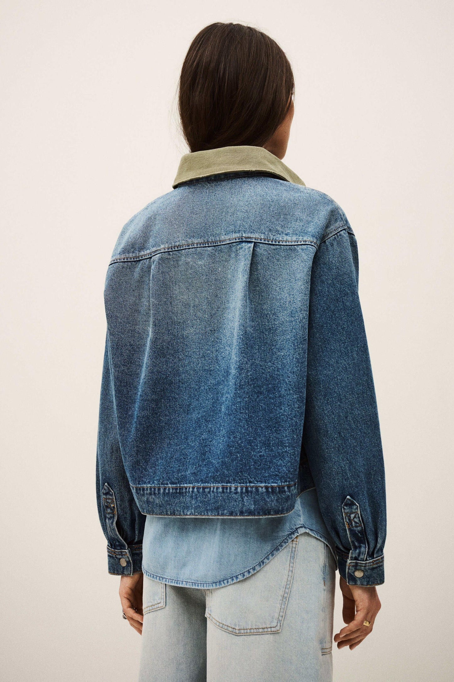 ba&sh Cropped Denim Jacket Vigilio Blue