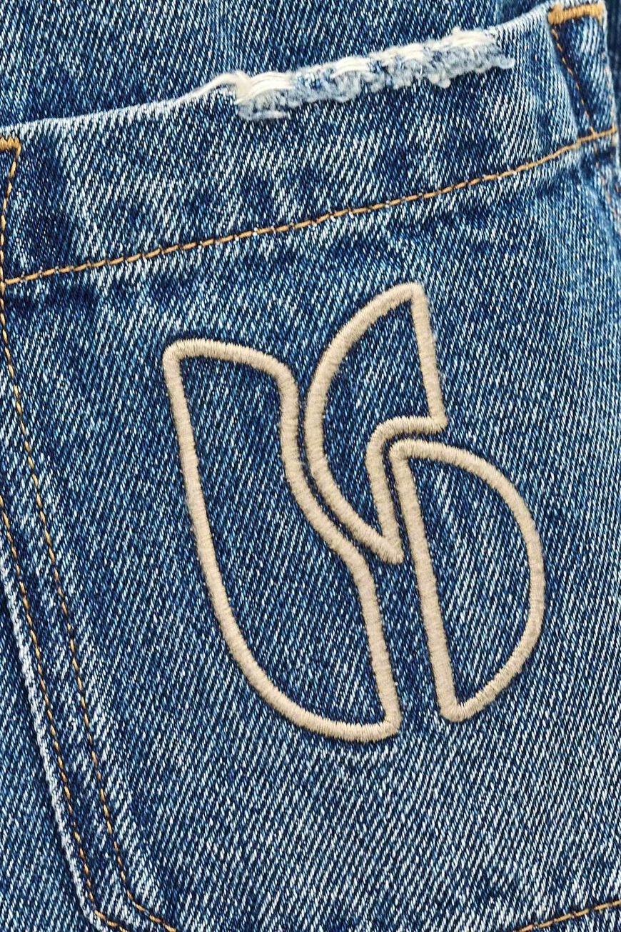 ba&sh Cropped Denim Jacket Vigilio Blue