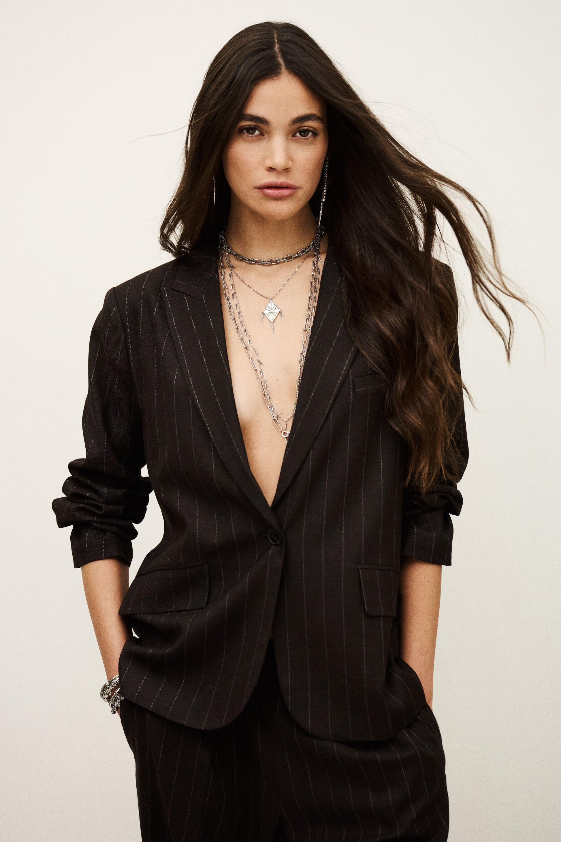 ba&sh Suit Jacket Hocee Brown