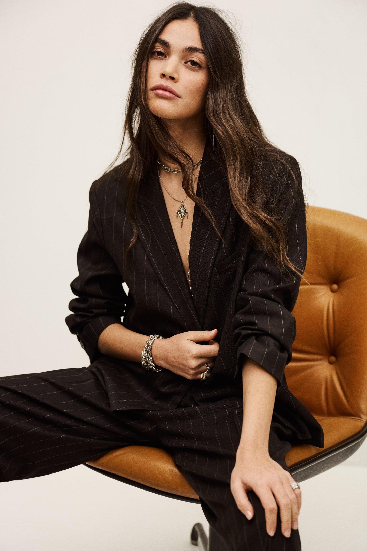 ba&sh Suit Jacket Hocee Brown