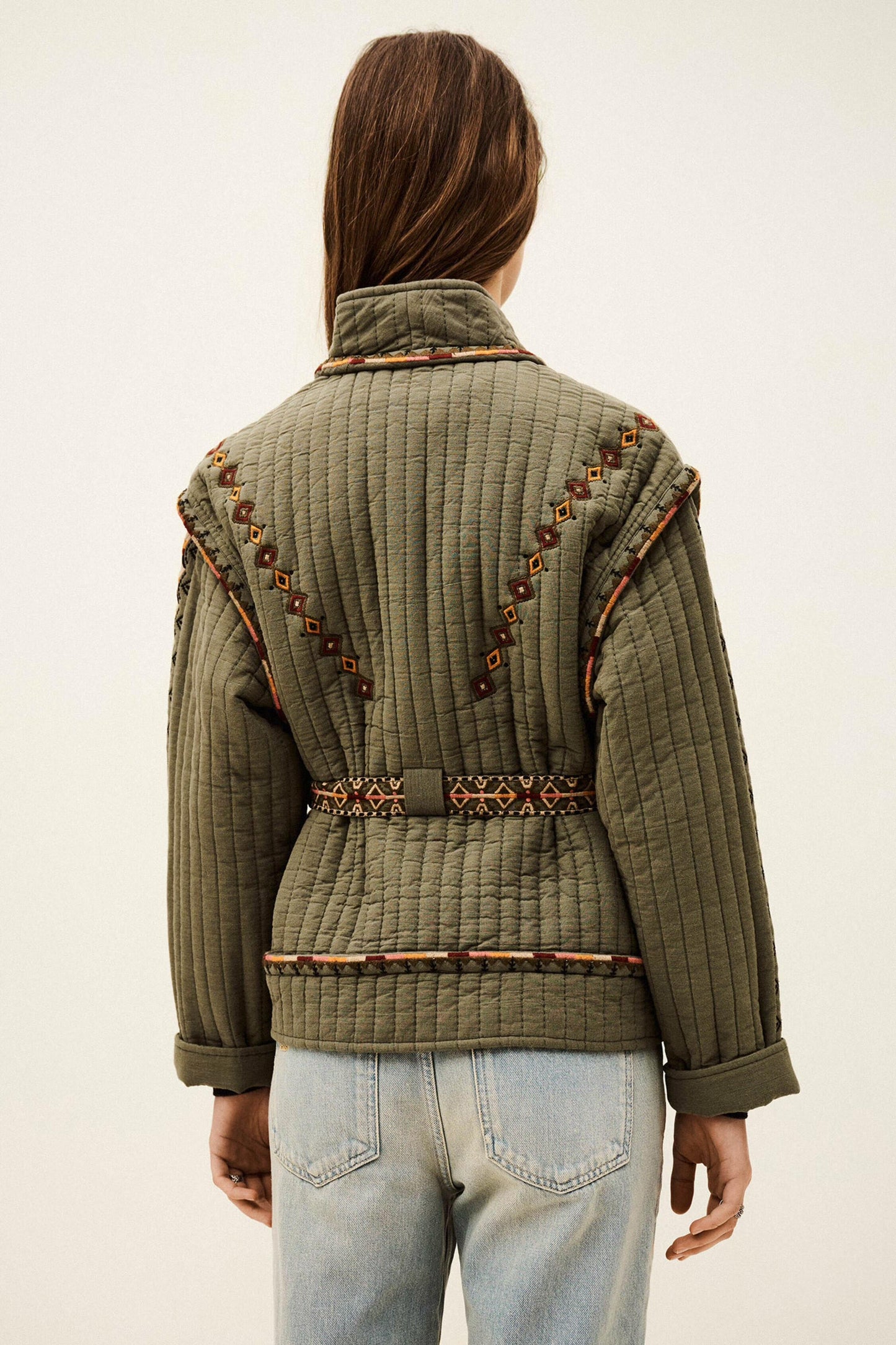 ba&sh Jacket Cocoon Green