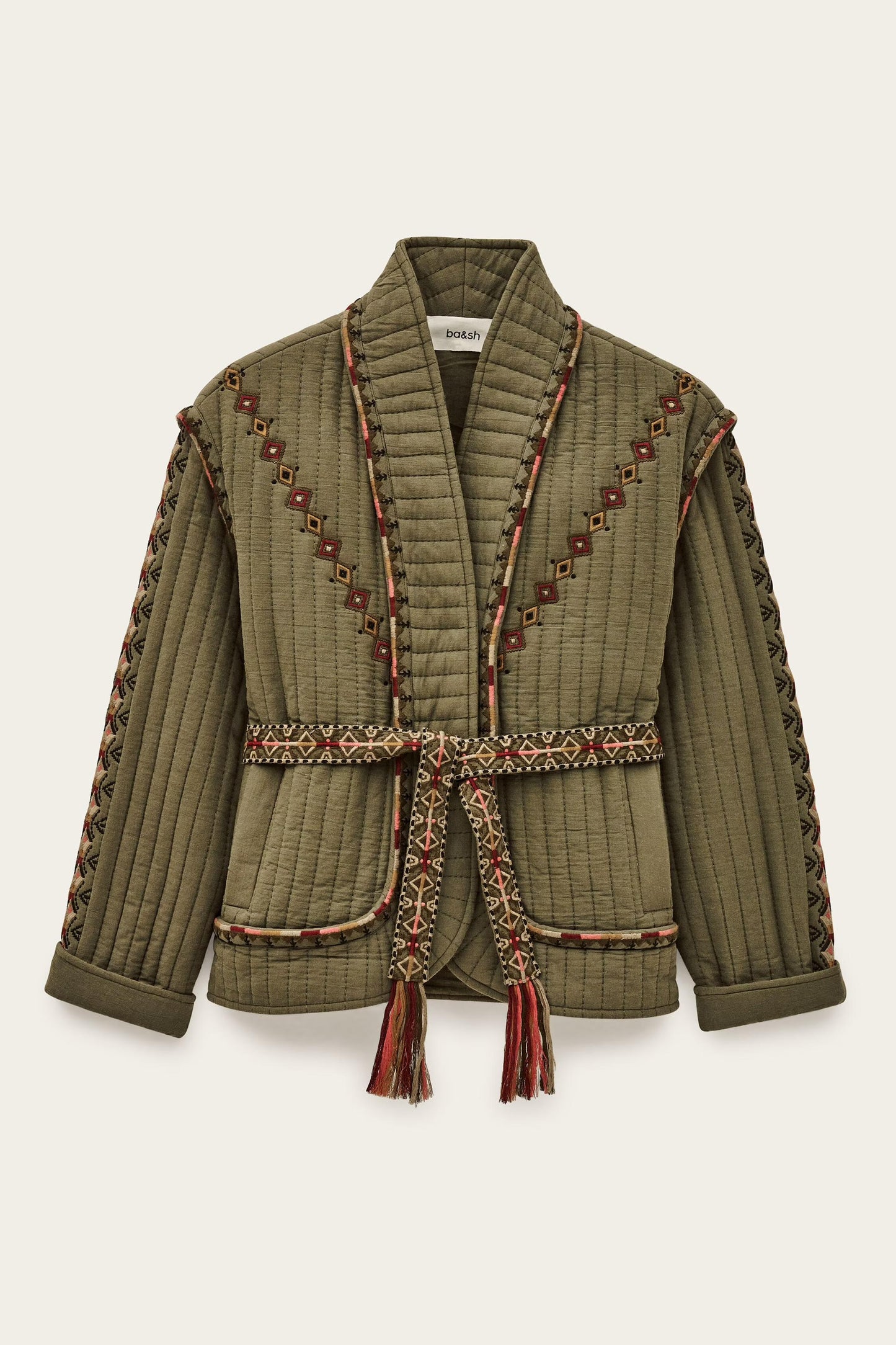 ba&sh Jacket Cocoon Green