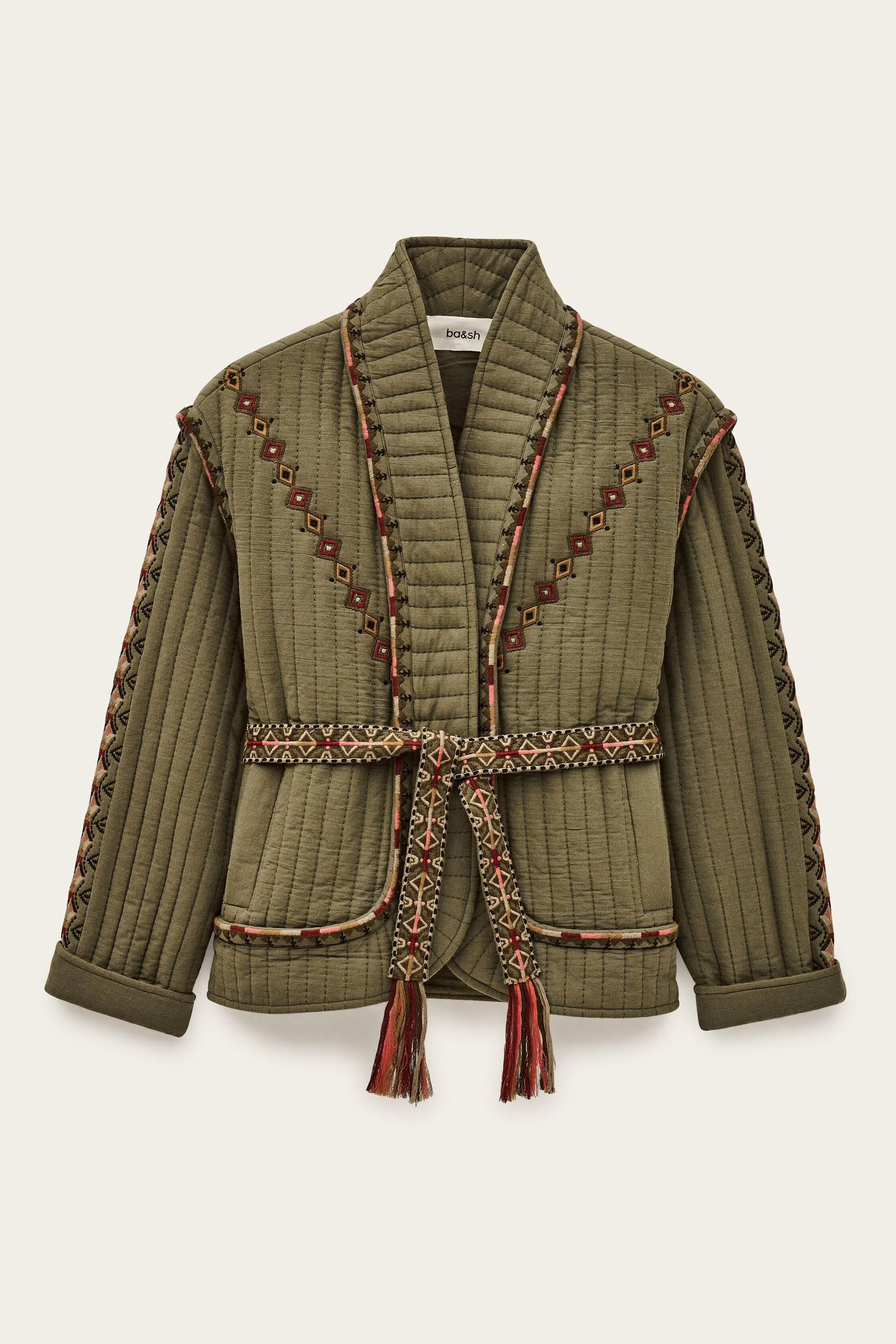 ba&sh Jacket Cocoon Green