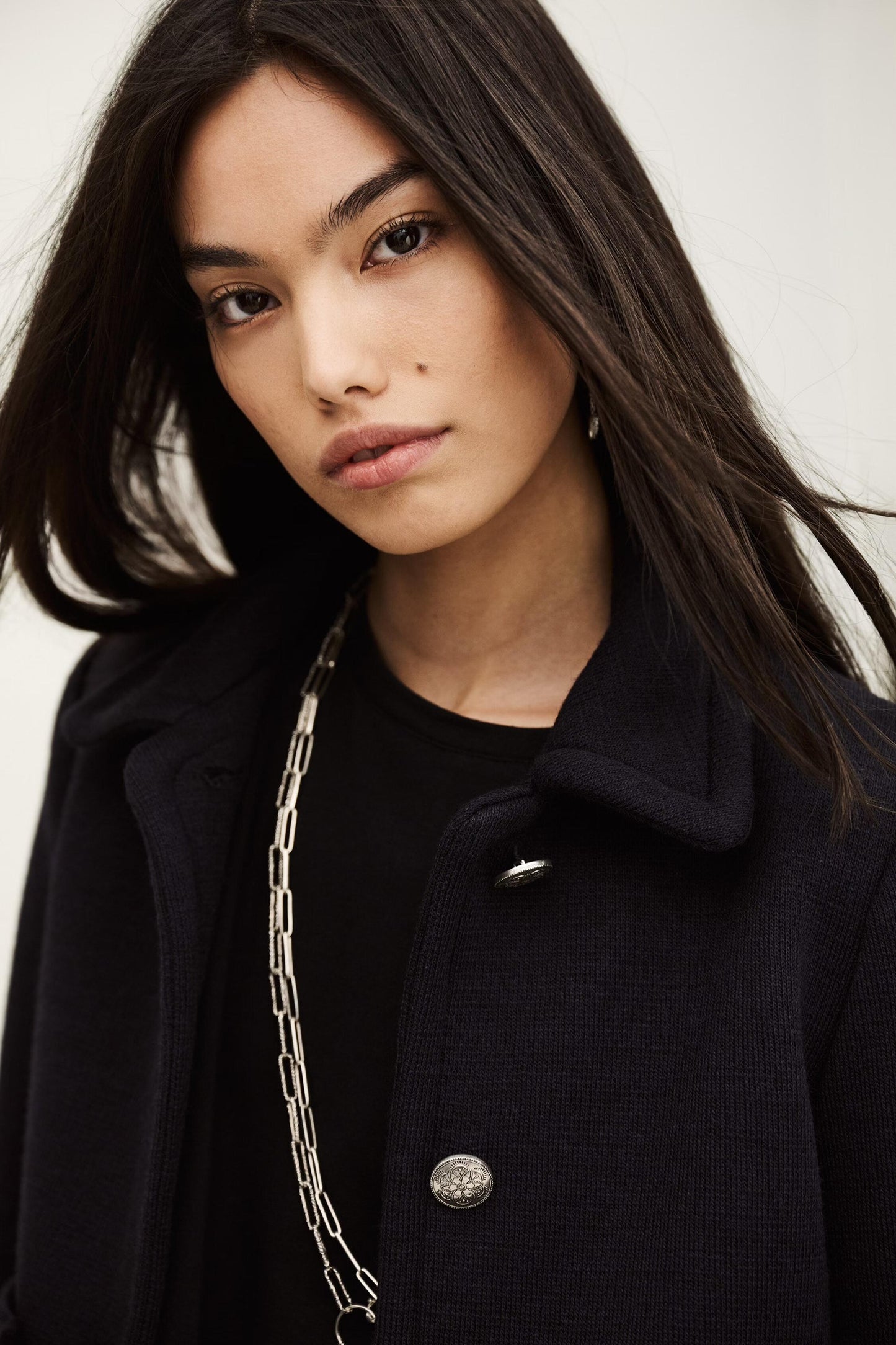 ba&sh Cropped Fitted Jacket Beradith Blue