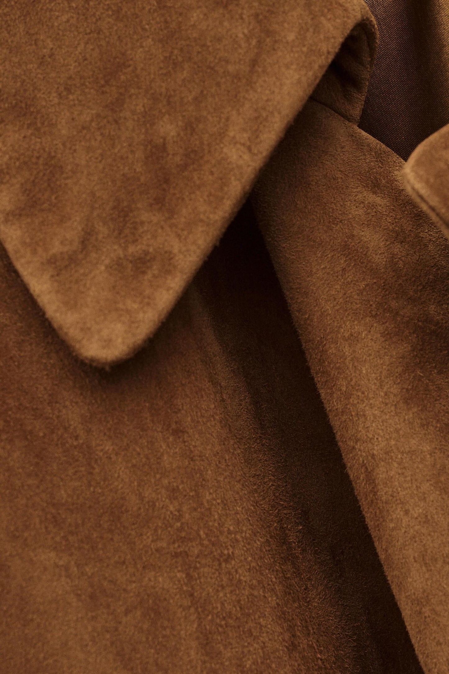 ba&sh Long Leather Coat Matte Brown