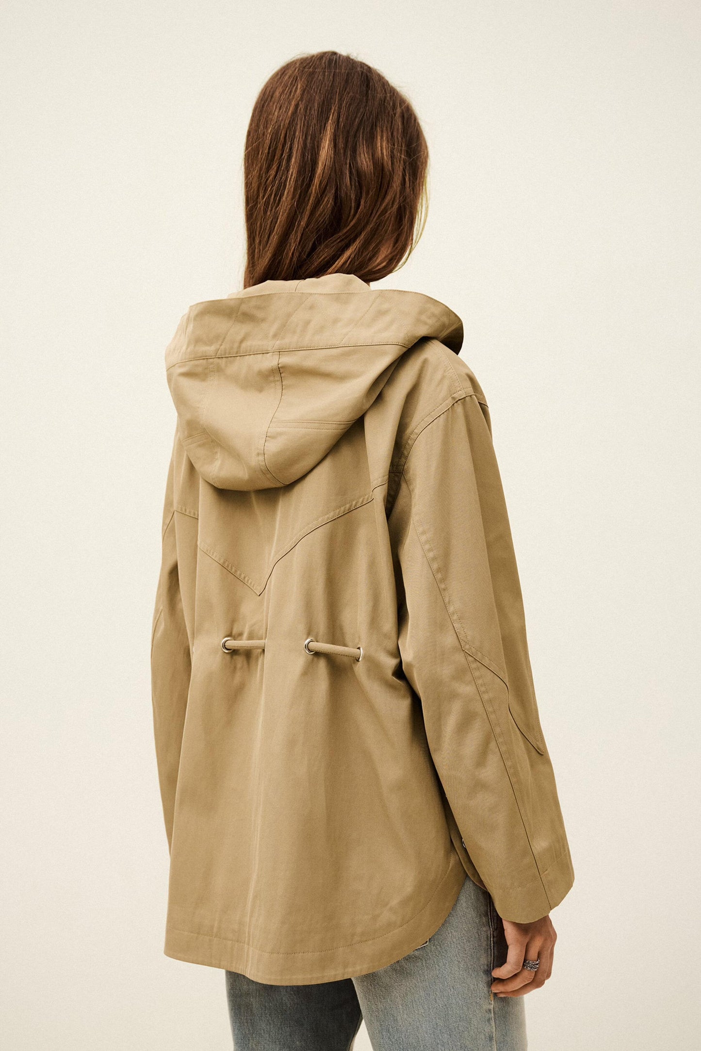 ba&sh Long Belted Parka Ilio Brown
