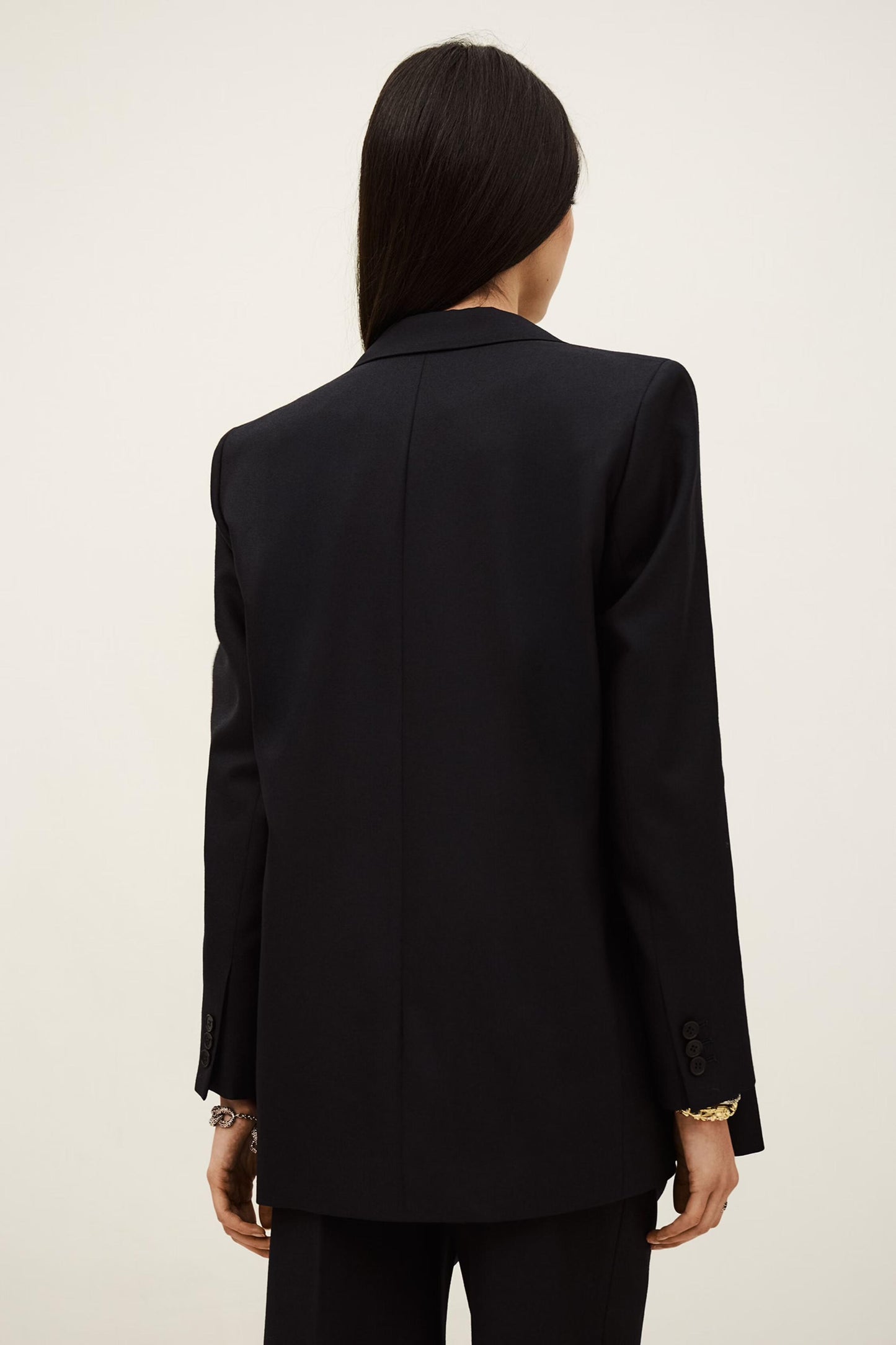 ba&sh Straight-Fit Tailored Blazer Nisha Blue