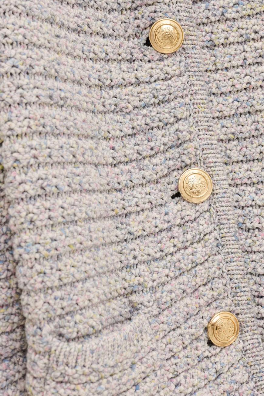 ba&sh Cropped Button-Up Cardigan Guspa Multicolored