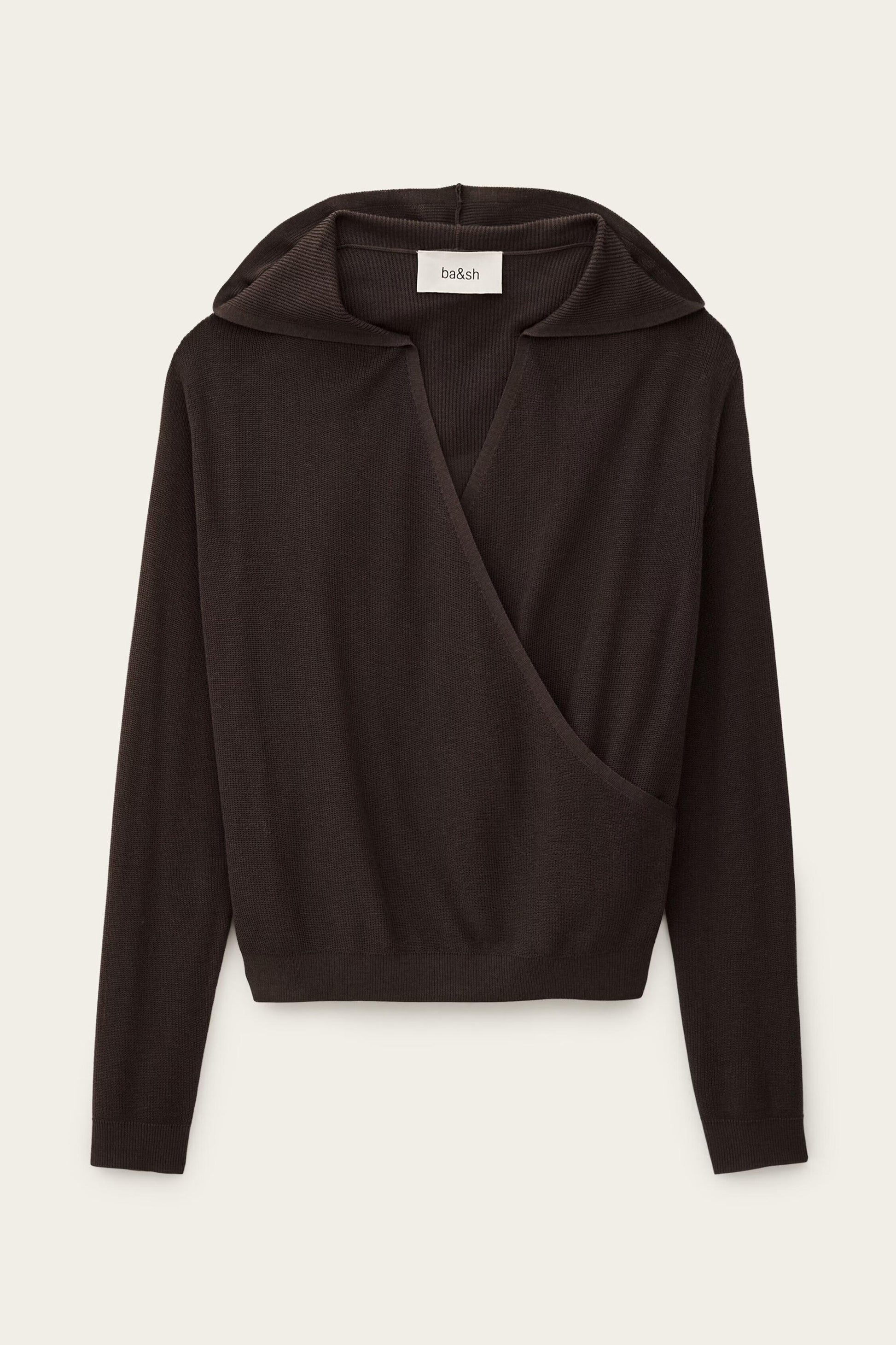 ba&sh Wrap Sweater Beline Brown