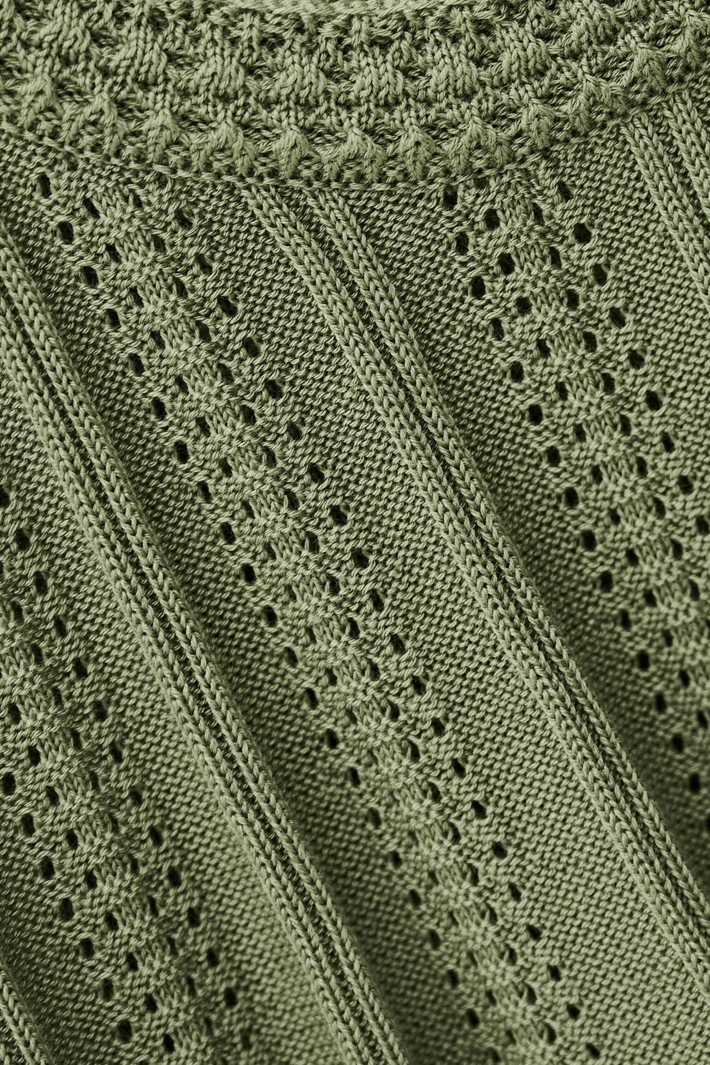 ba&sh Open-Knit Sleeveless Top Serres Green