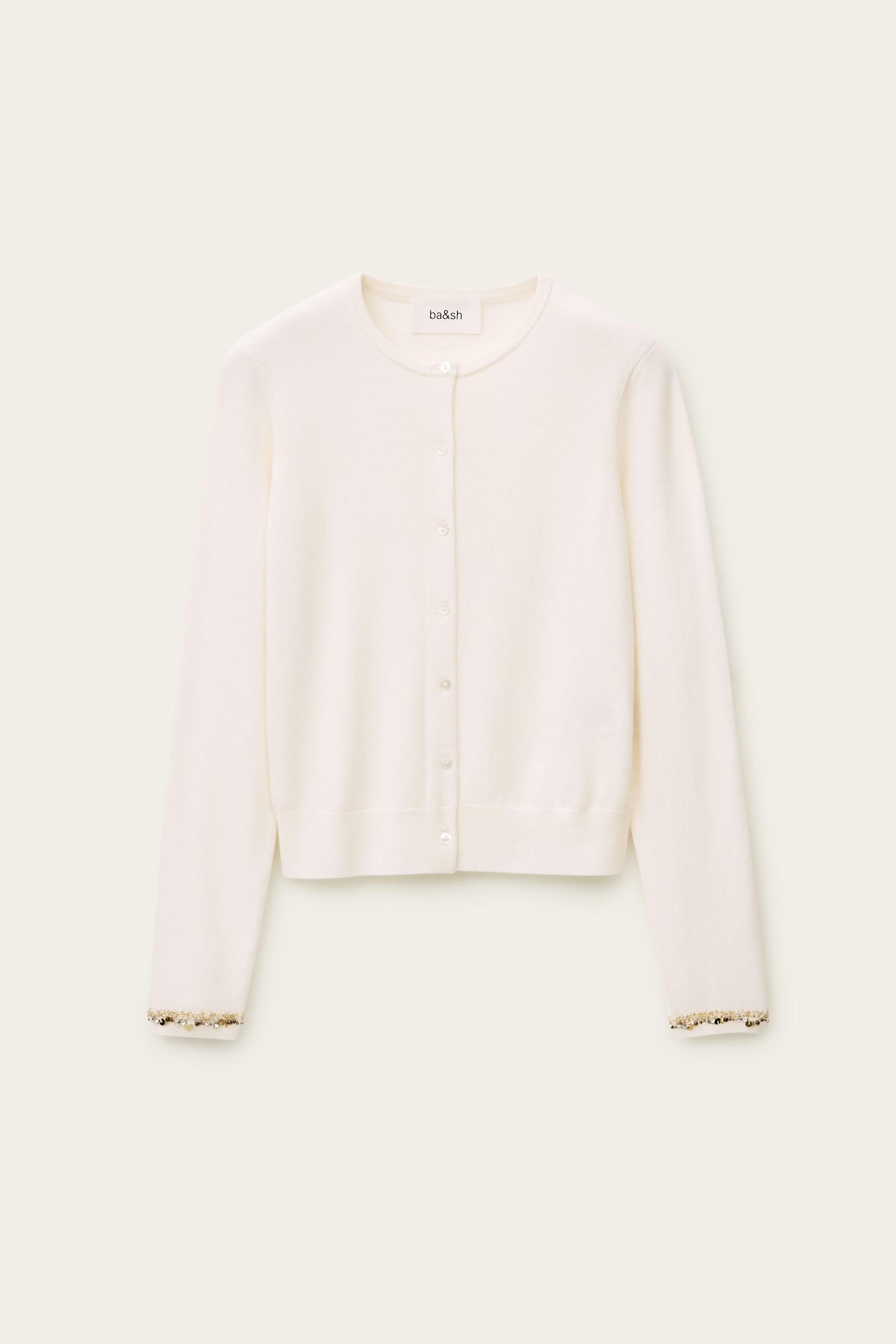 ba&sh Cardigan Bijot Off-White