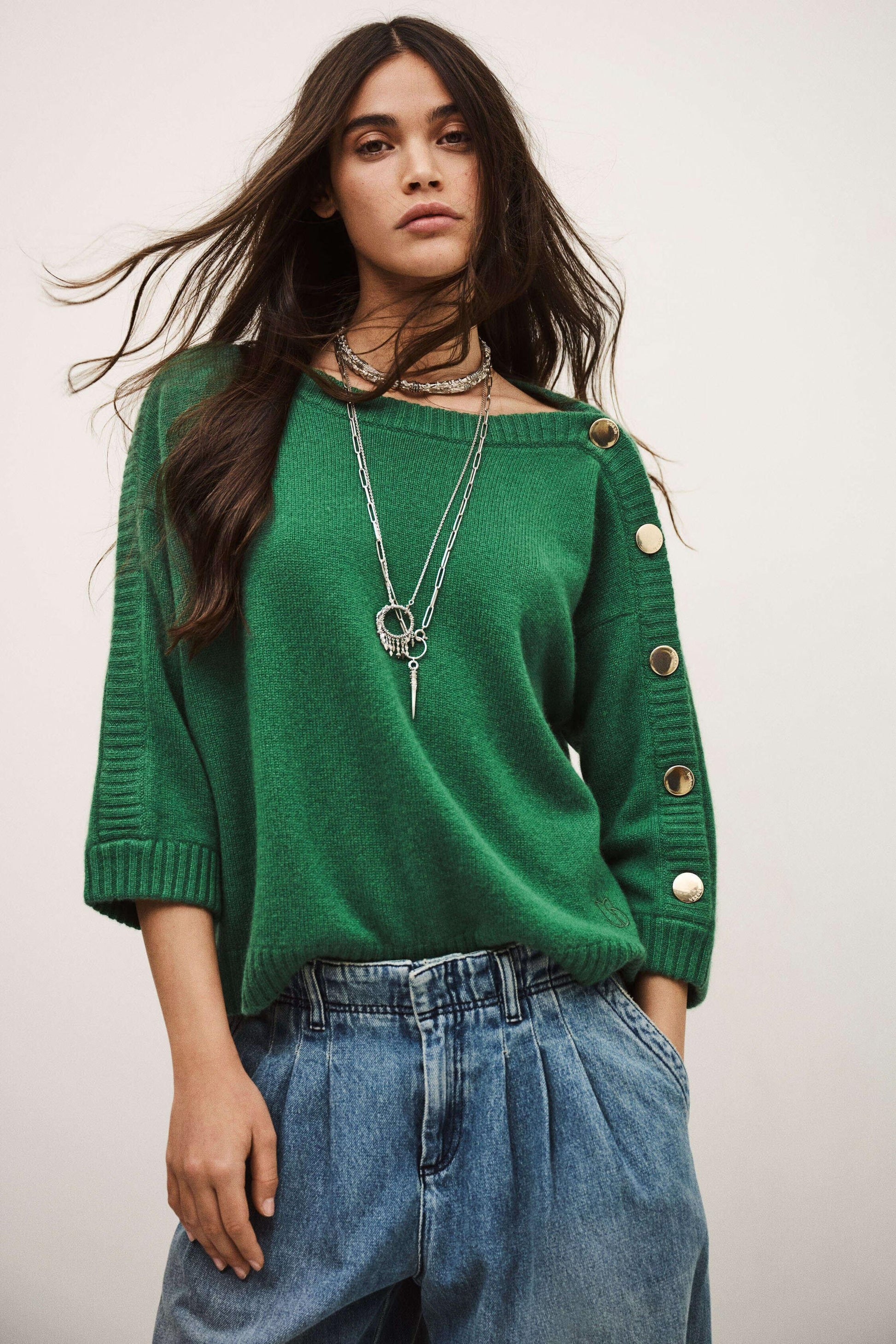 ba&sh Jumper Classy Green