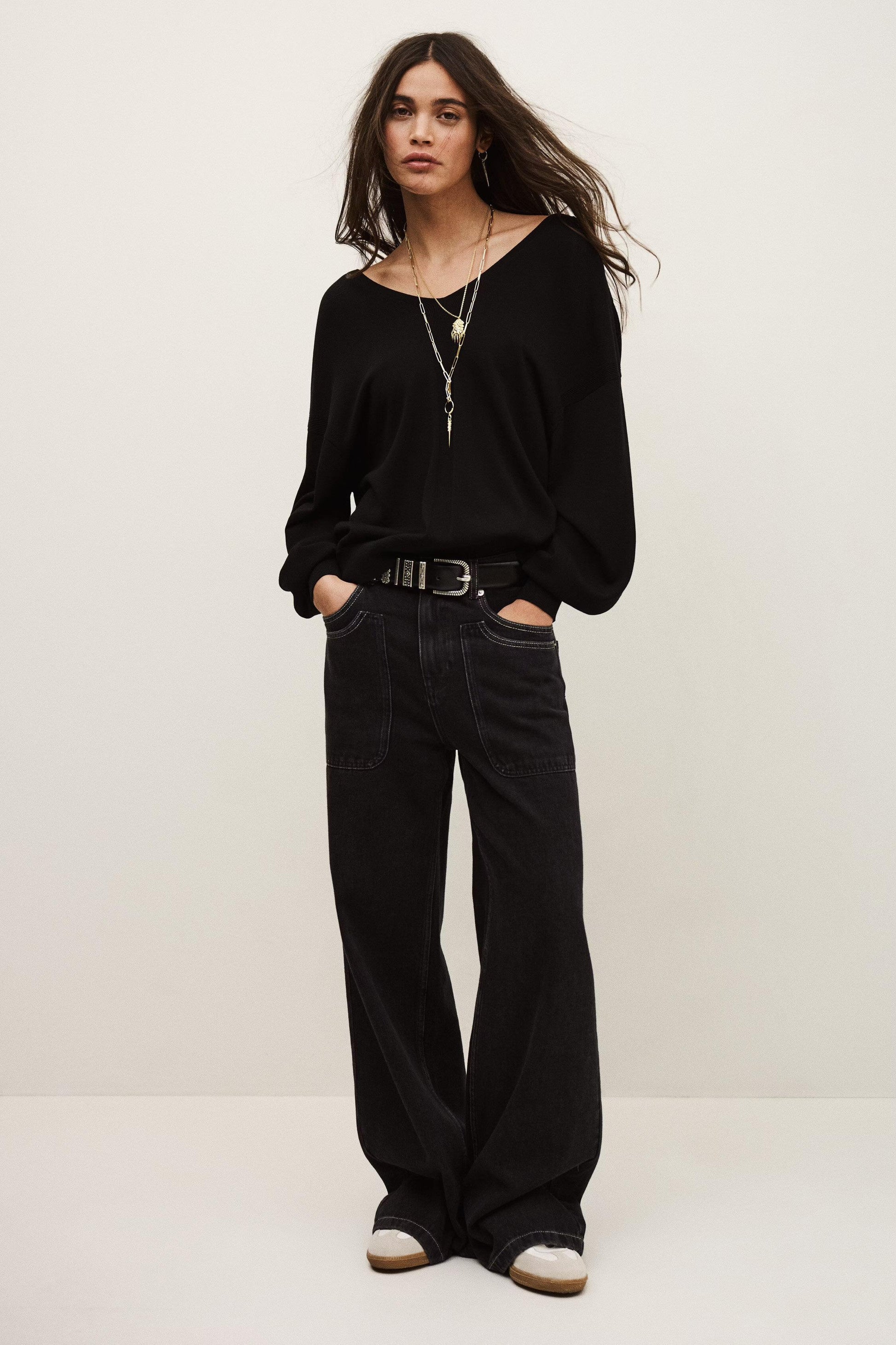 ba&sh Jumper Brenda Black