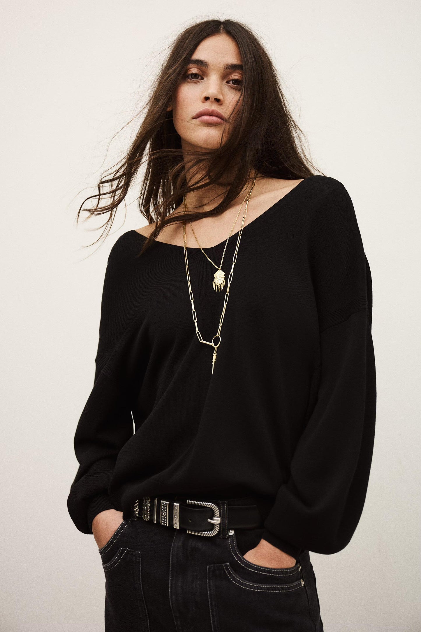 ba&sh Jumper Brenda Black