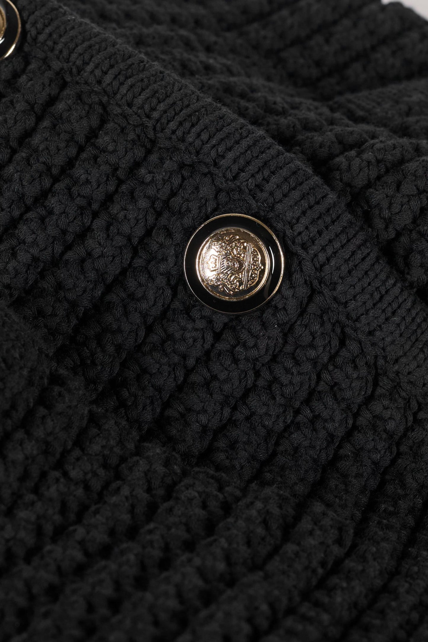 ba&sh Decorative Knit Cardigan Gaspard Black