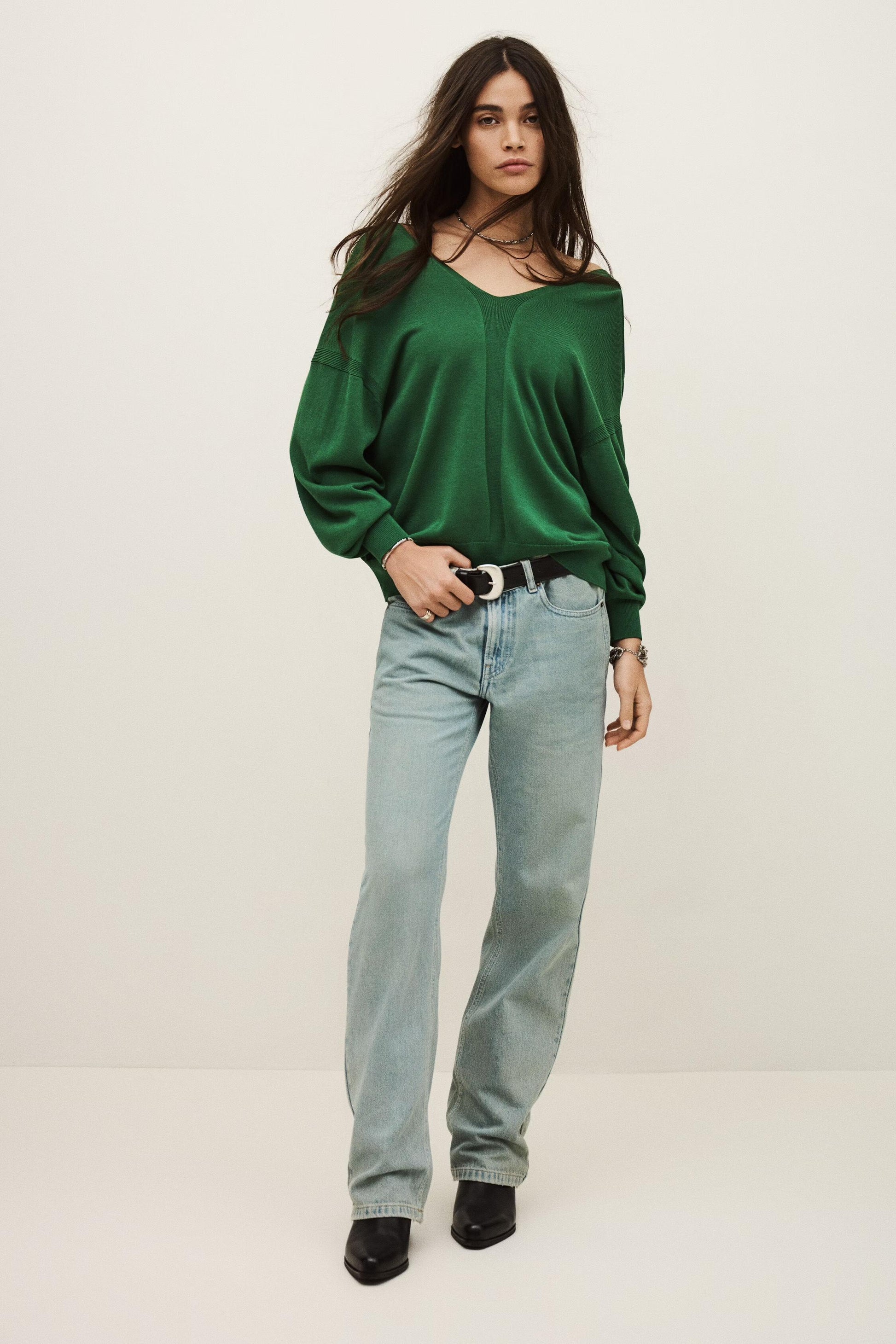 ba&sh Jumper Brenda Green