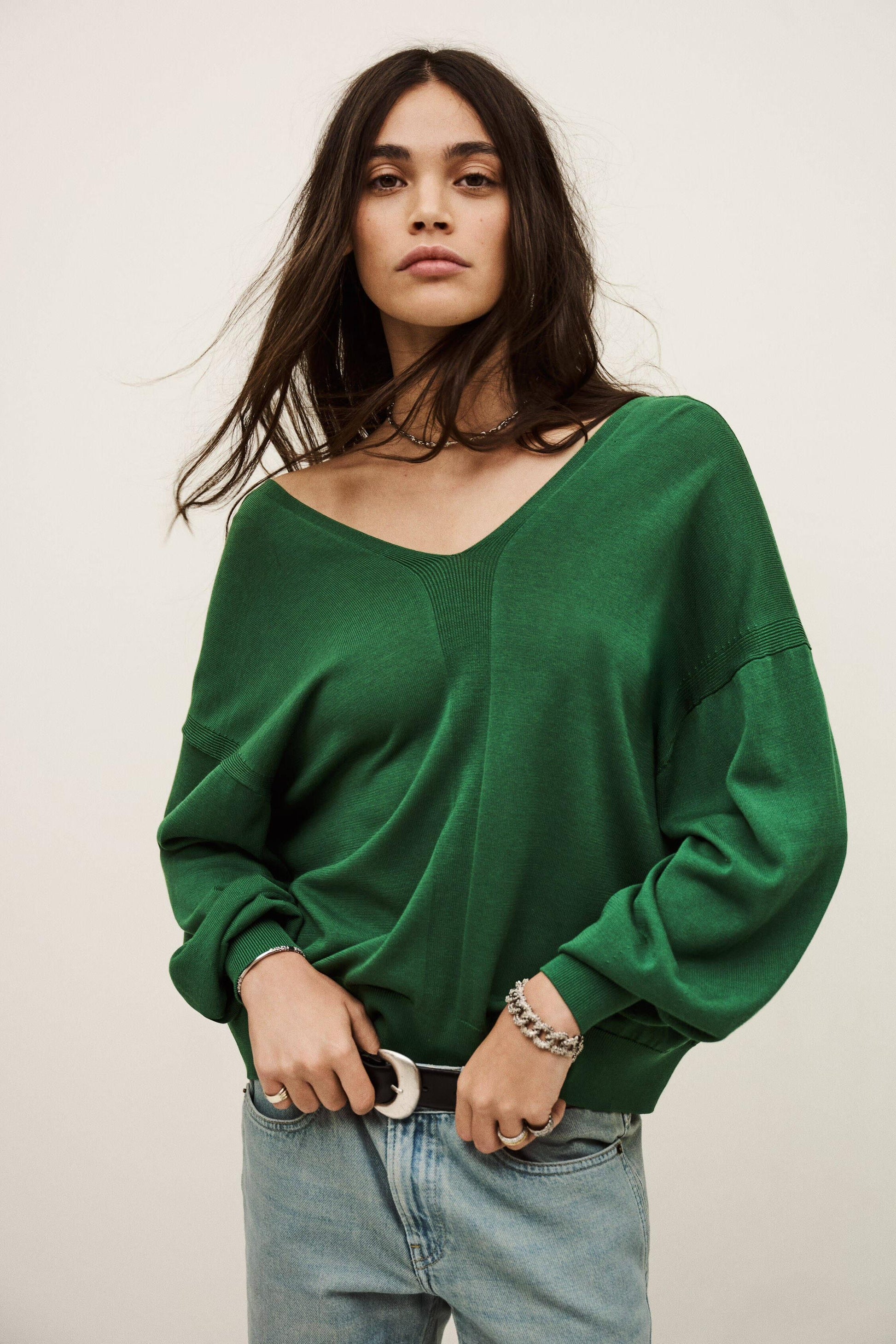 ba&sh Jumper Brenda Green