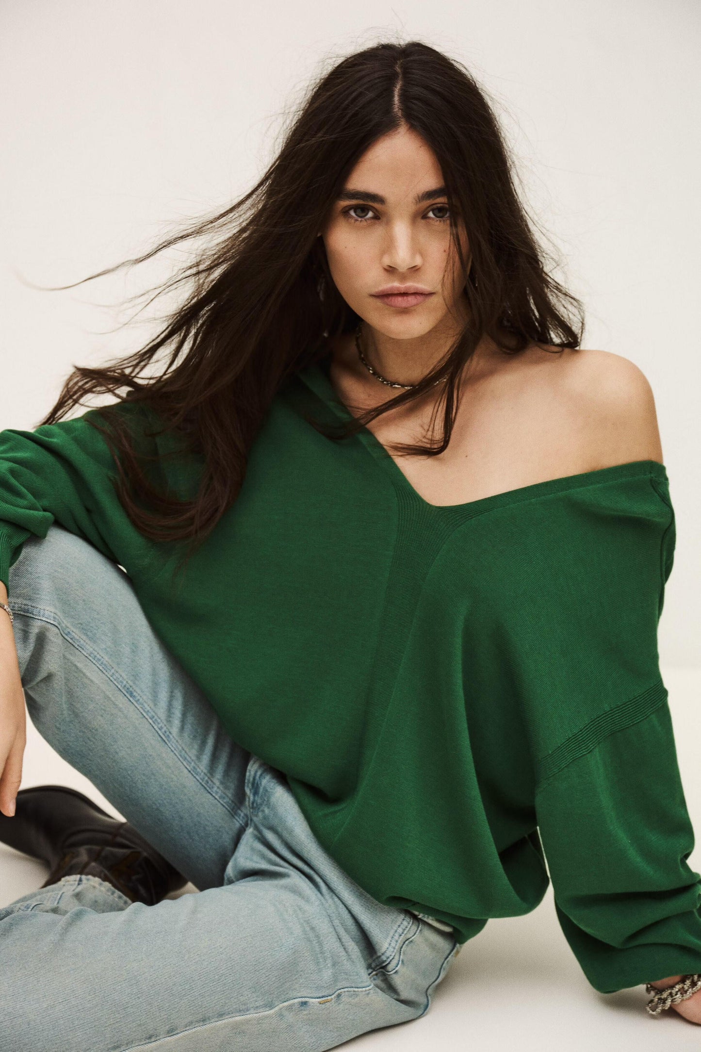 ba&sh Jumper Brenda Green