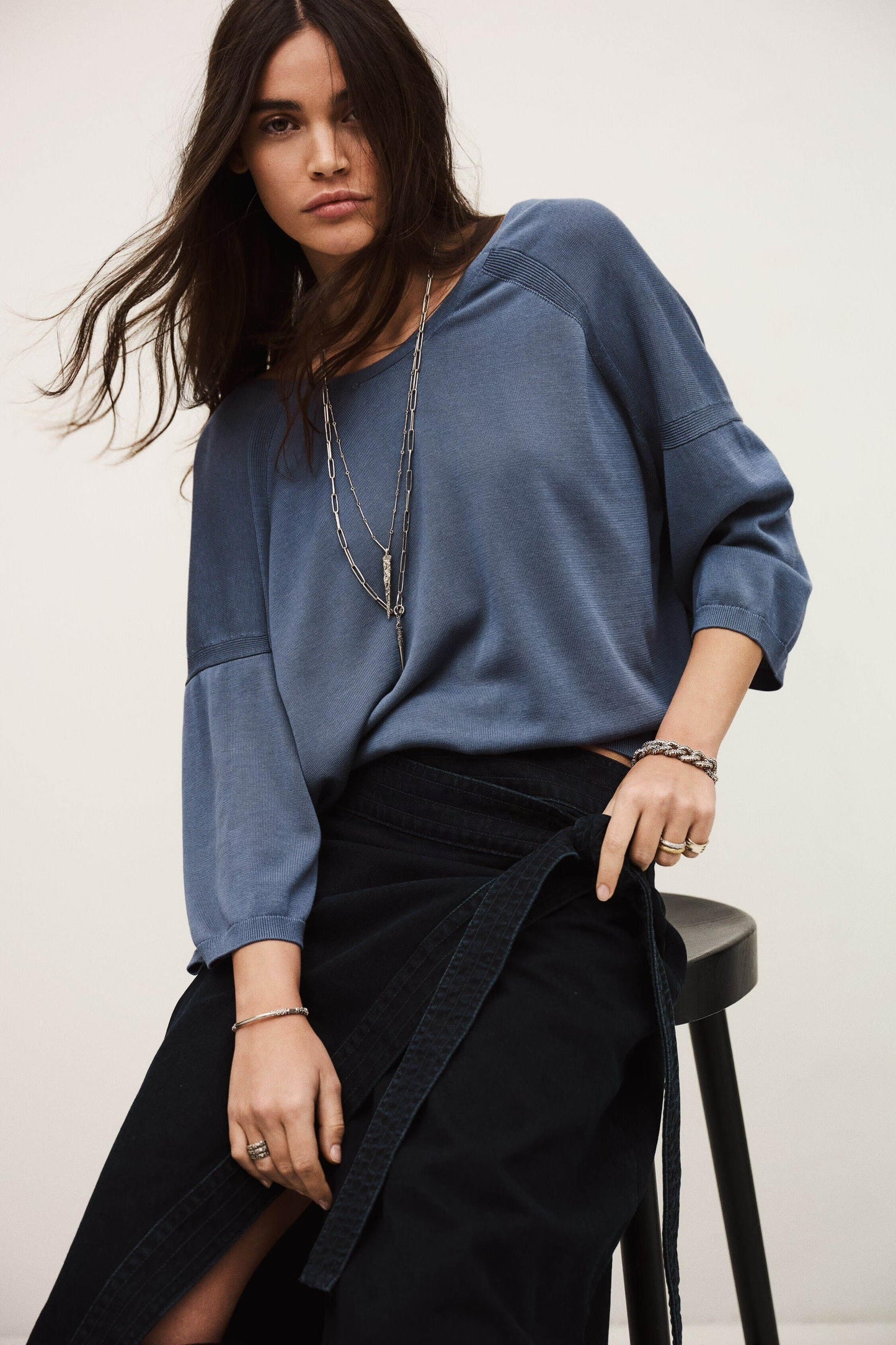 ba&sh Braha Cardigan Blue