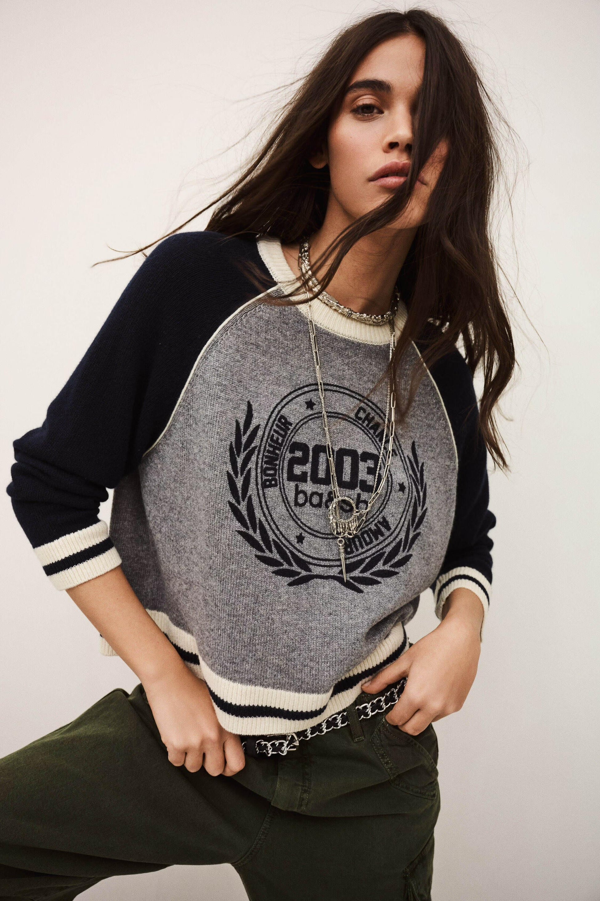 ba&sh Cashmere Sports Sweater Collette Blue