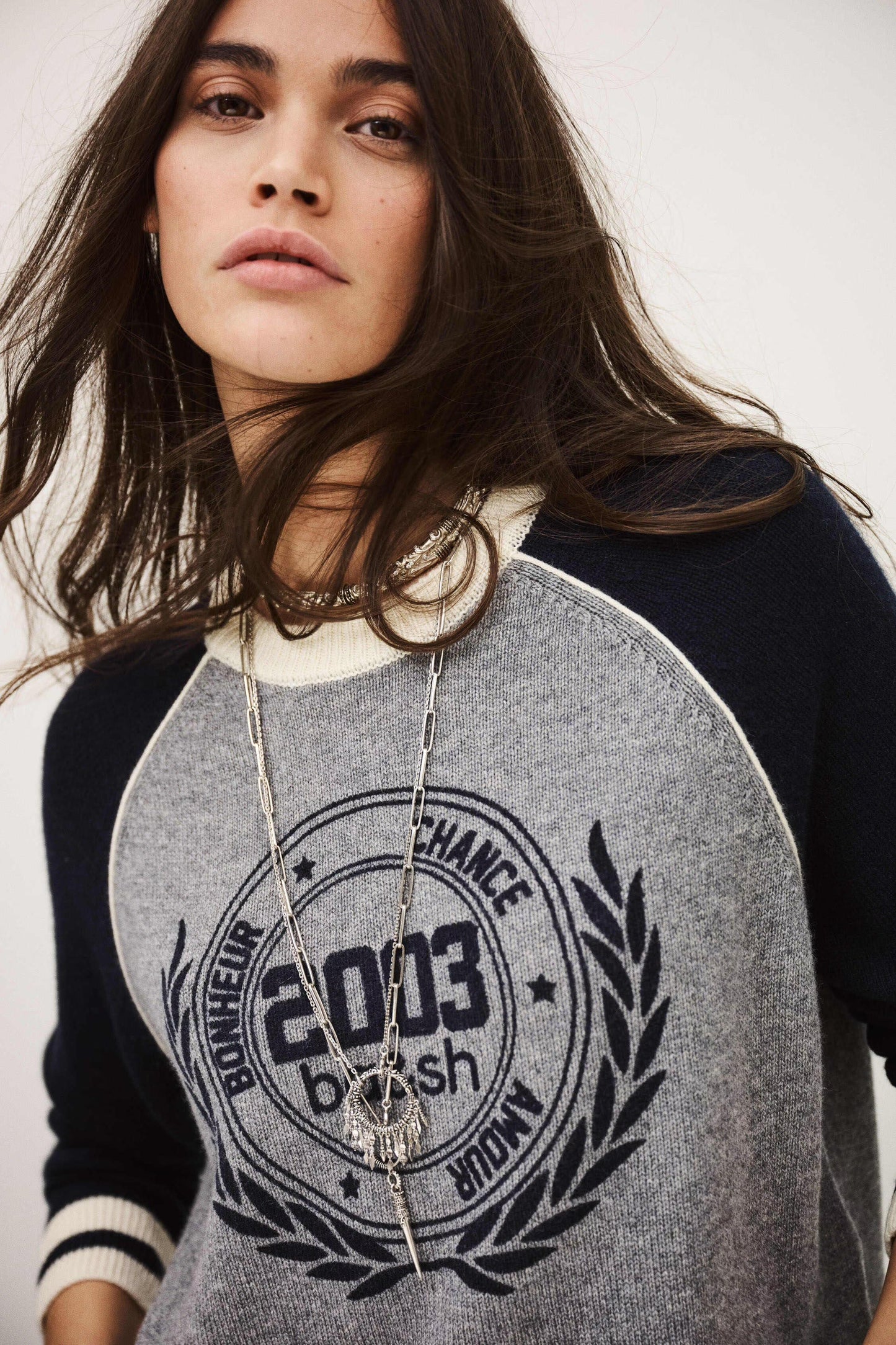ba&sh Cashmere Sports Sweater Collette Blue