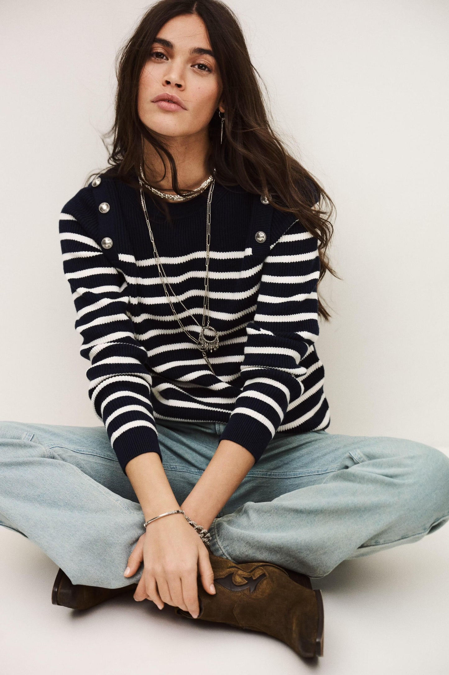 ba&sh Jumper Matio Blue