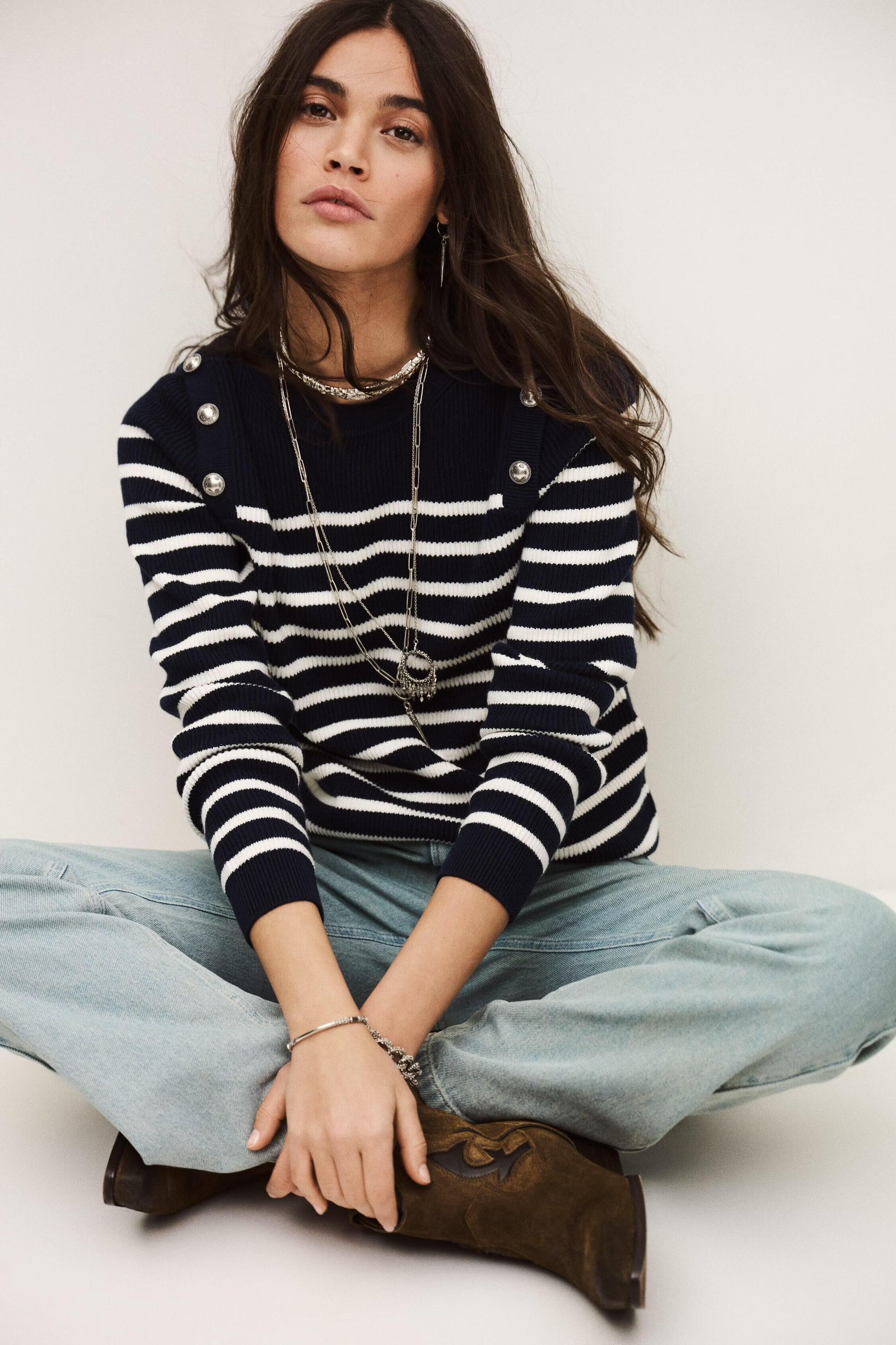 ba&sh Jumper Matio Blue