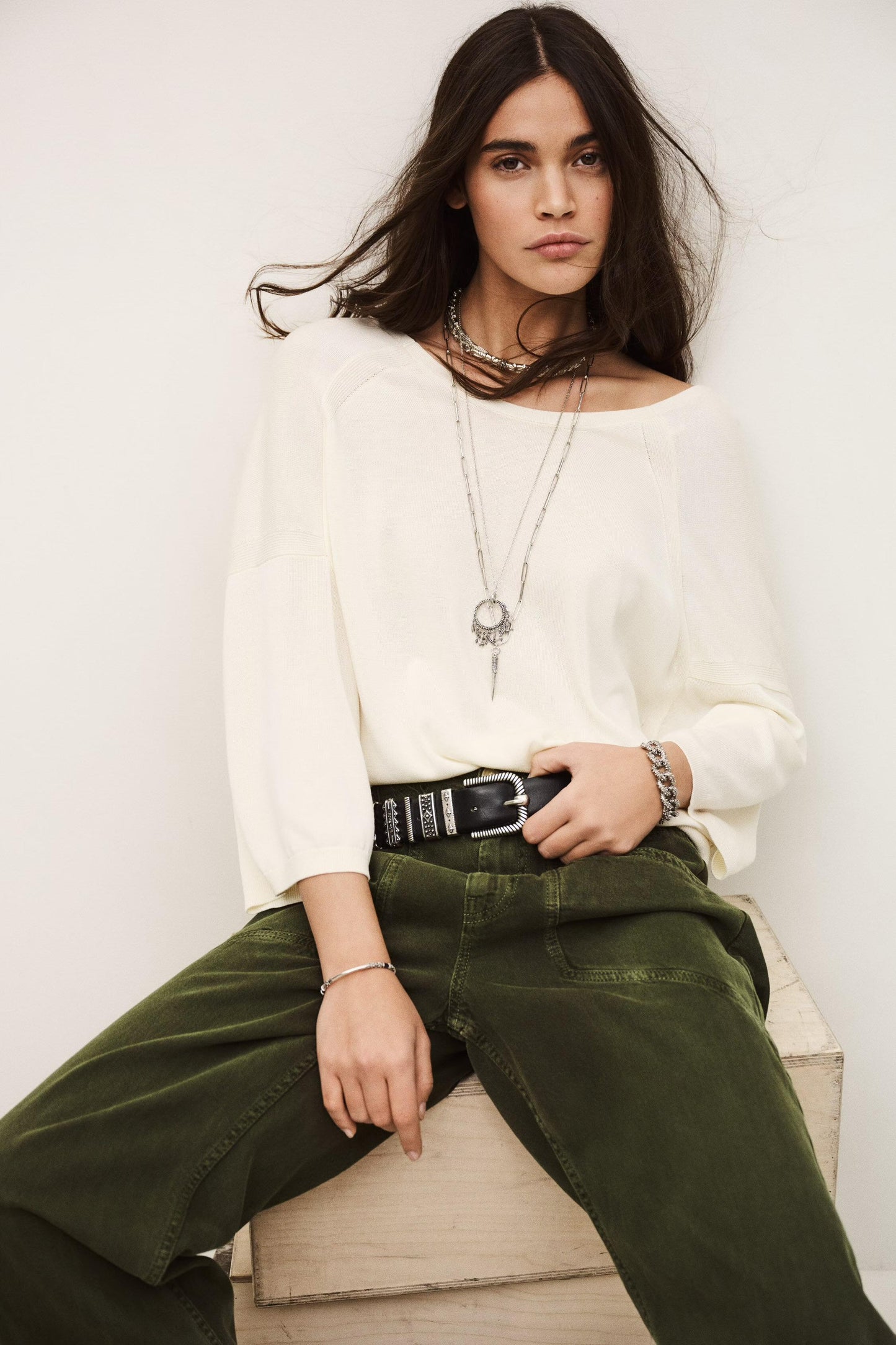 ba&sh Braha Cardigan Off-White