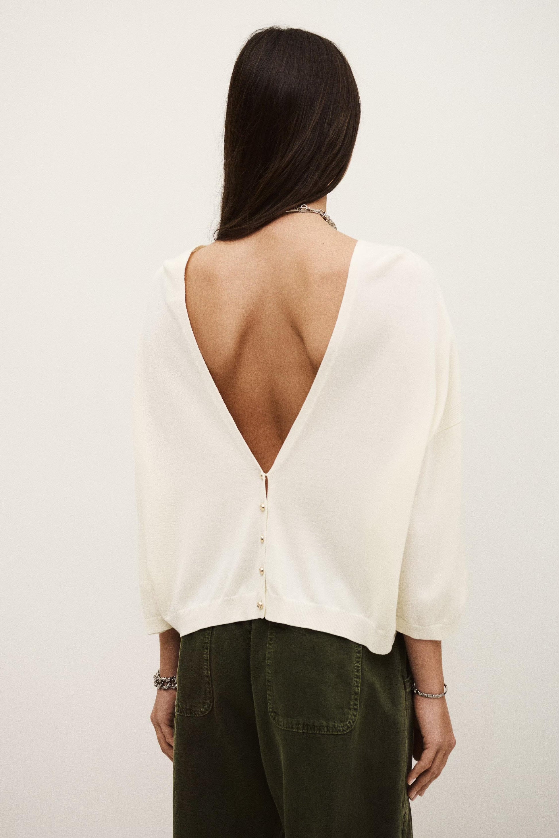 ba&sh Braha Cardigan Off-White