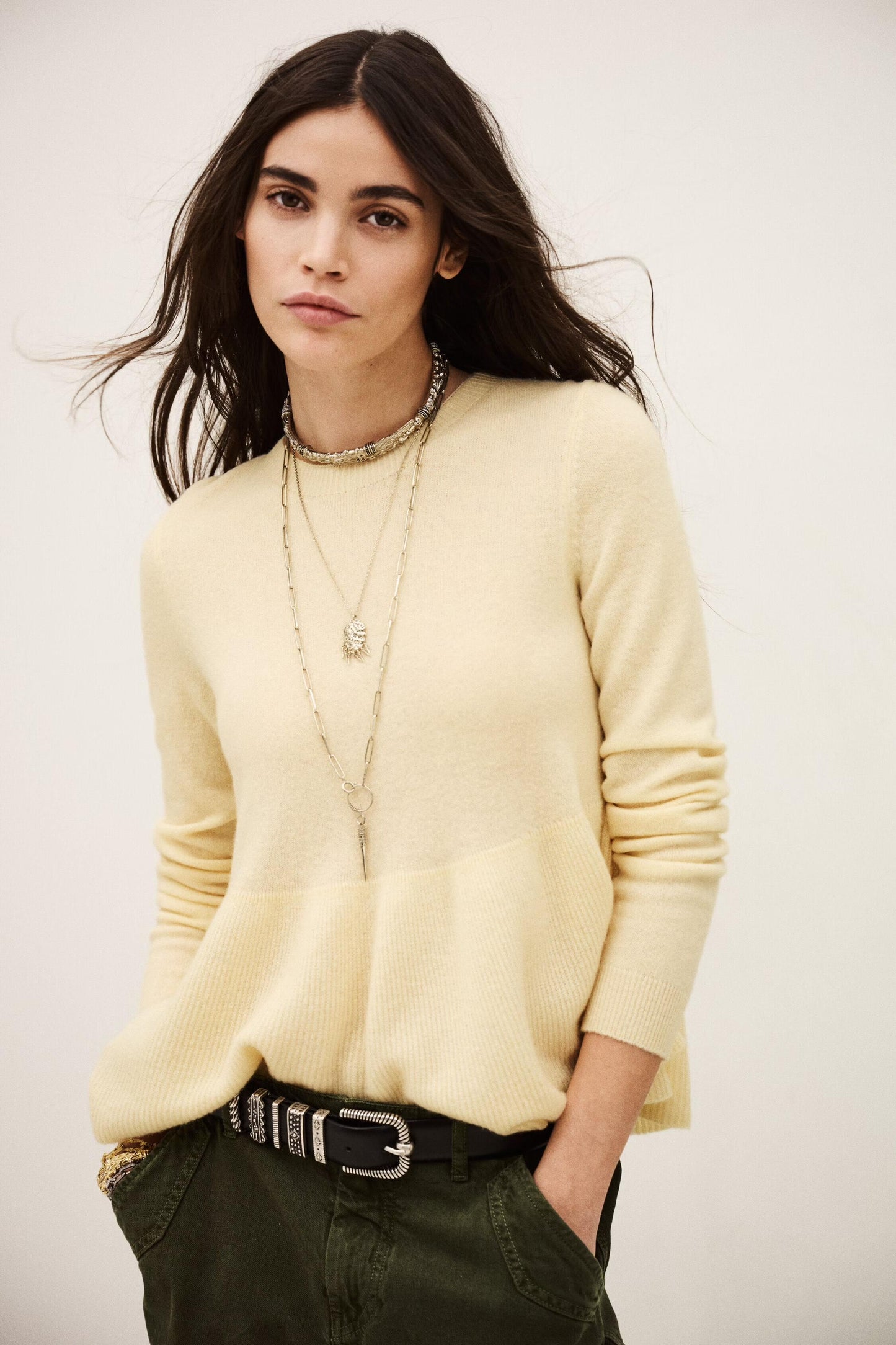 ba&sh Timeless Wool Sweater Salama Yellow