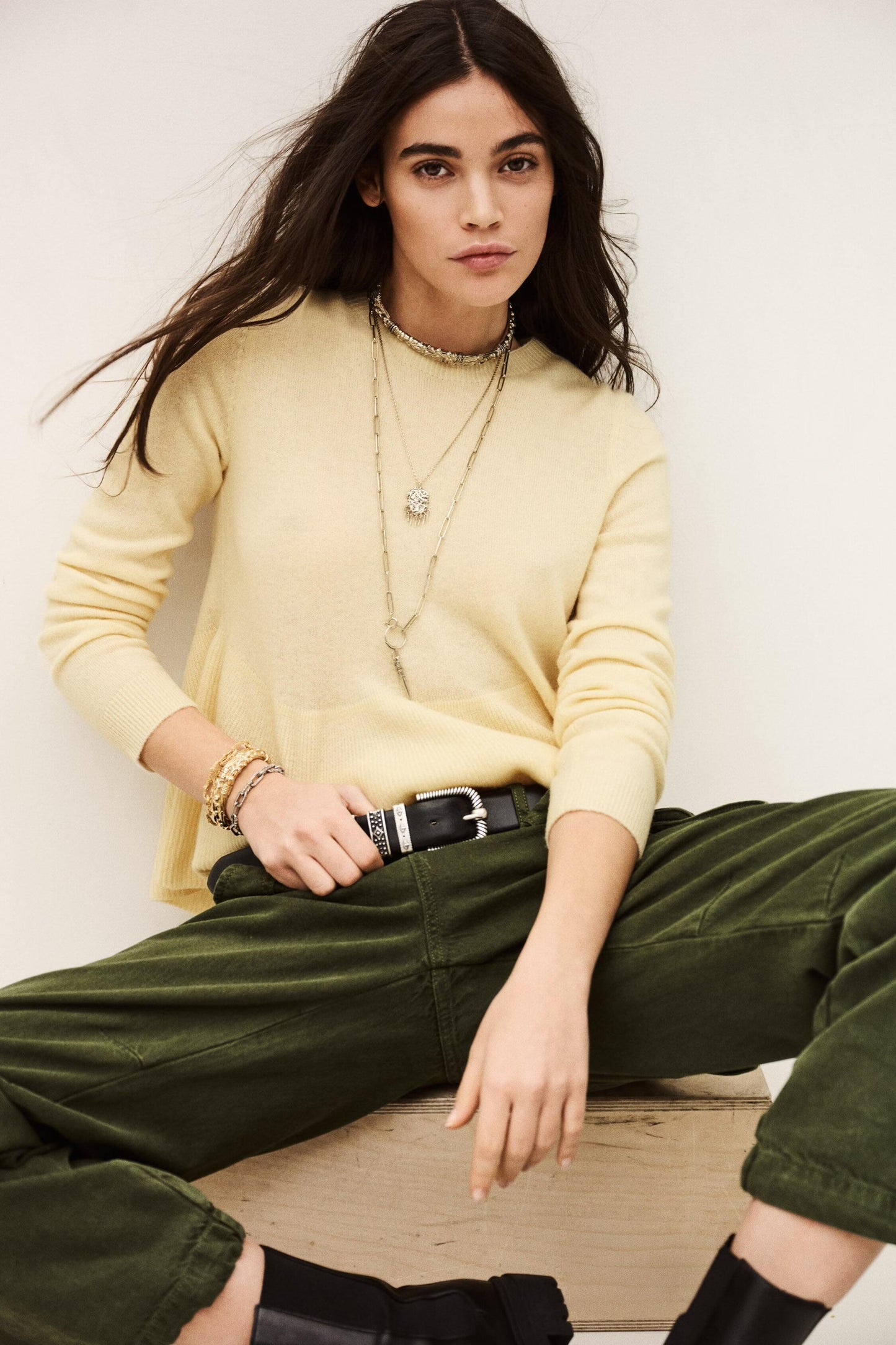 ba&sh Timeless Wool Sweater Salama Yellow