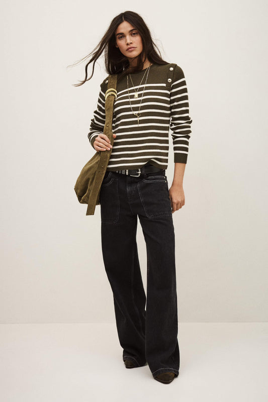 ba&sh Jumper Matio Green