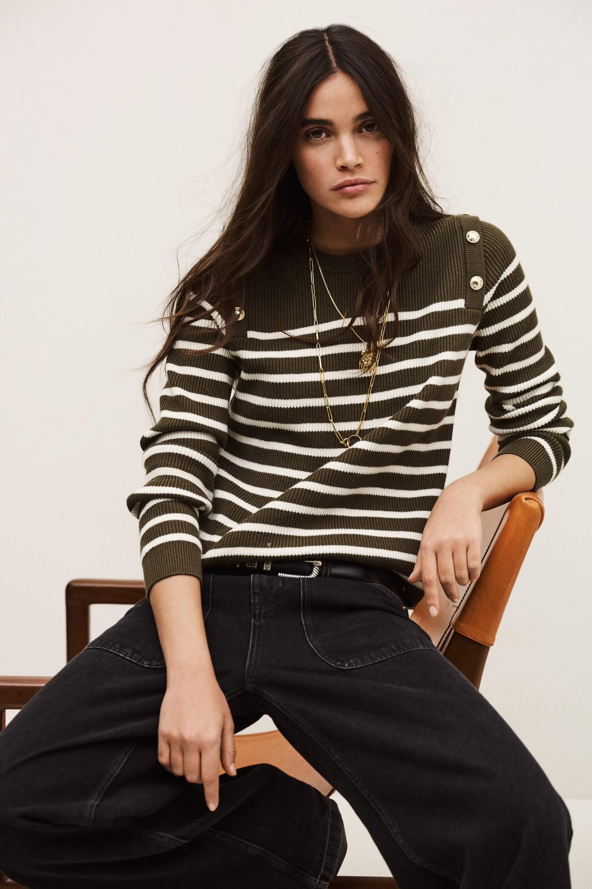 ba&sh Jumper Matio Green