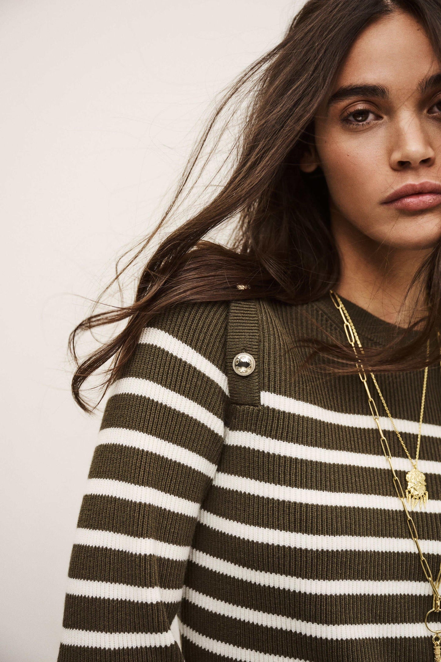ba&sh Jumper Matio Green