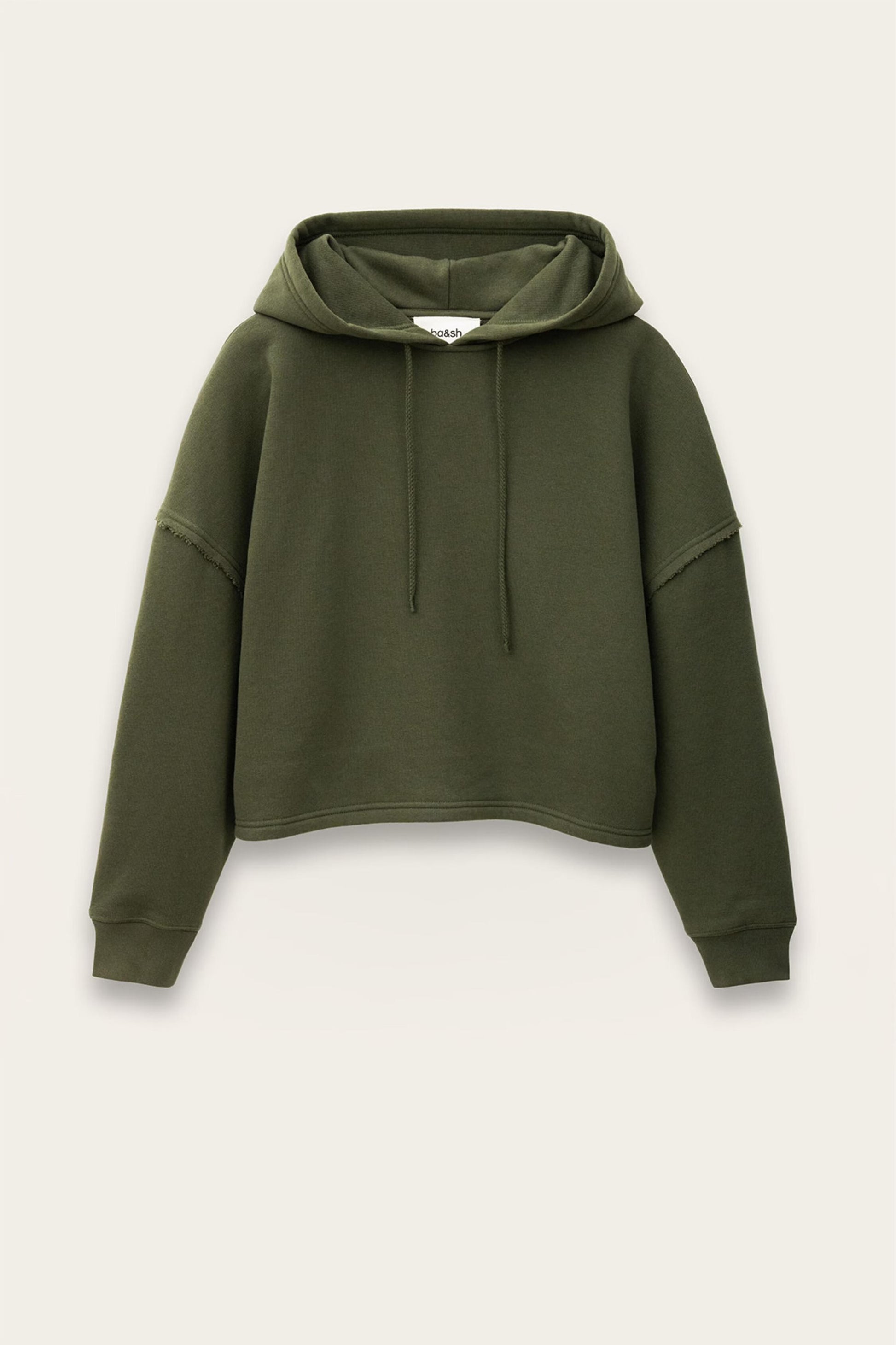 ba&sh Loose-Fit Hooded Sweatshirt Moby Green