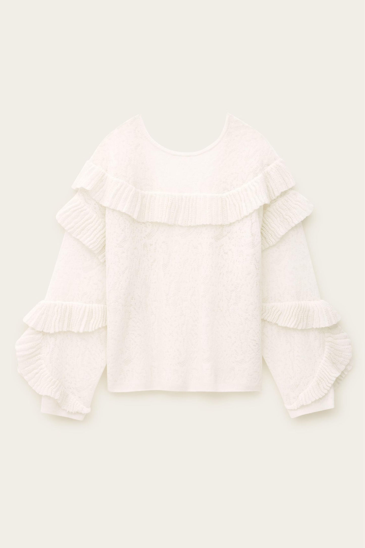 ba&sh Oversize Lace Sweater Lucas Off-White