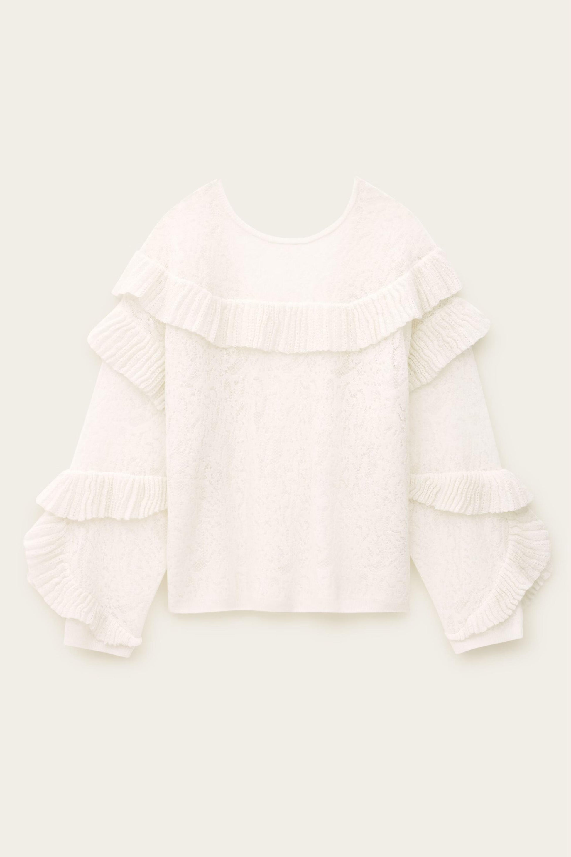ba&sh Oversize Lace Sweater Lucas Off-White
