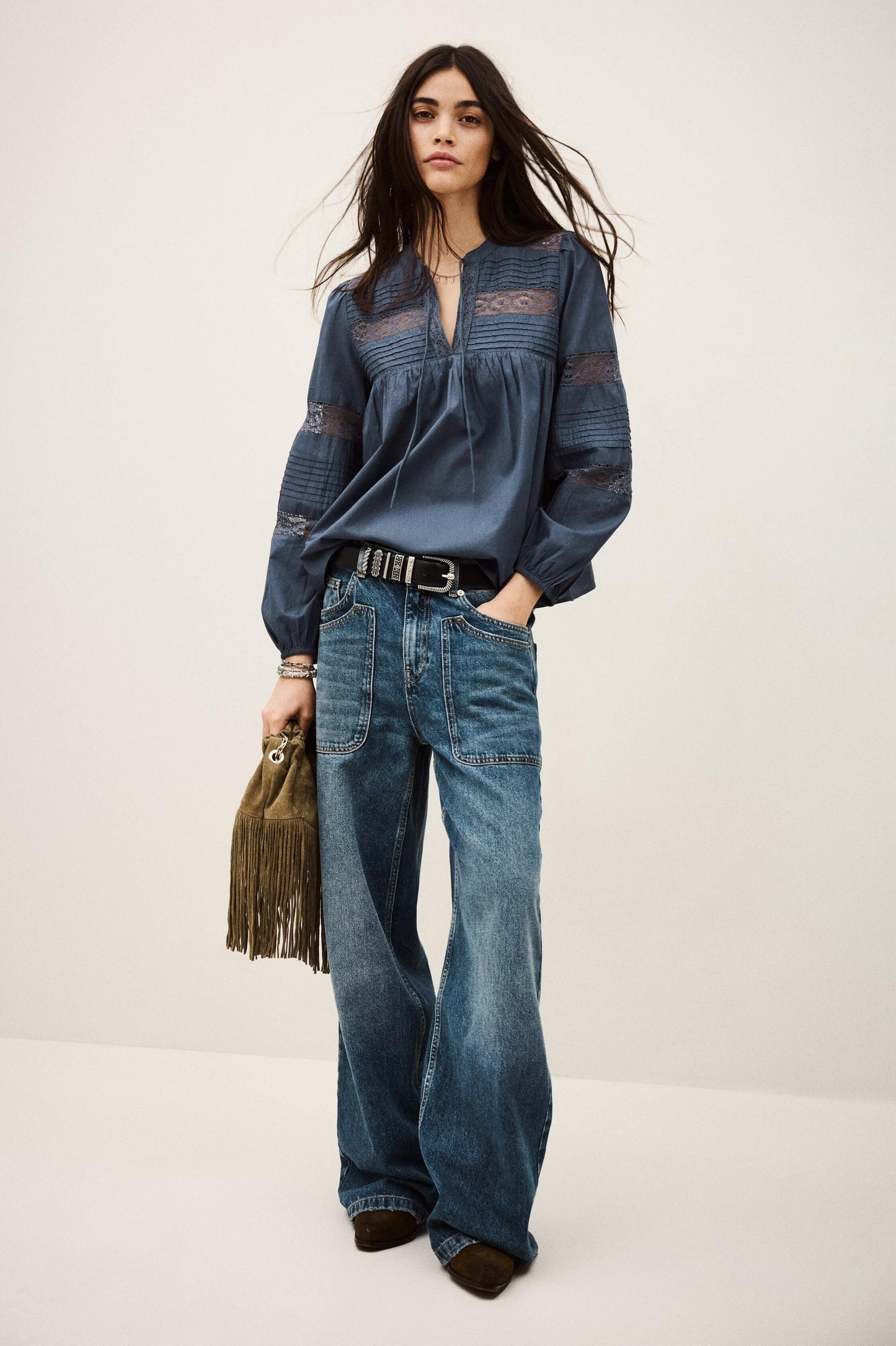 ba&sh Blouse Nami Blue