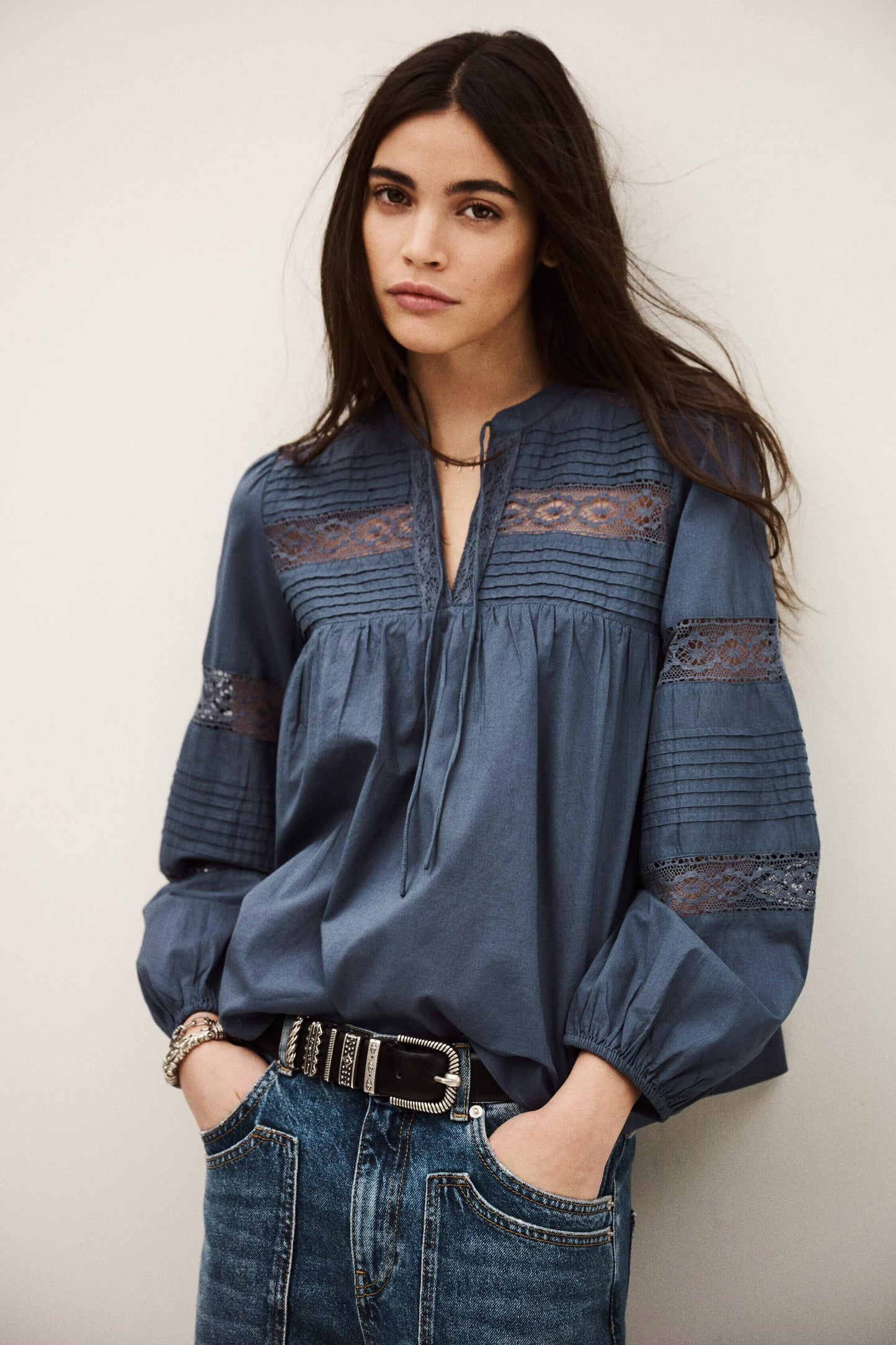 ba&sh Blouse Nami Blue
