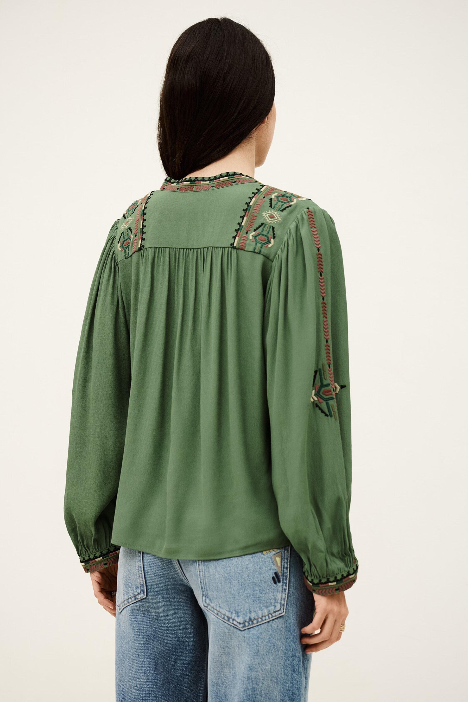 ba&sh Blouse Tilt Green