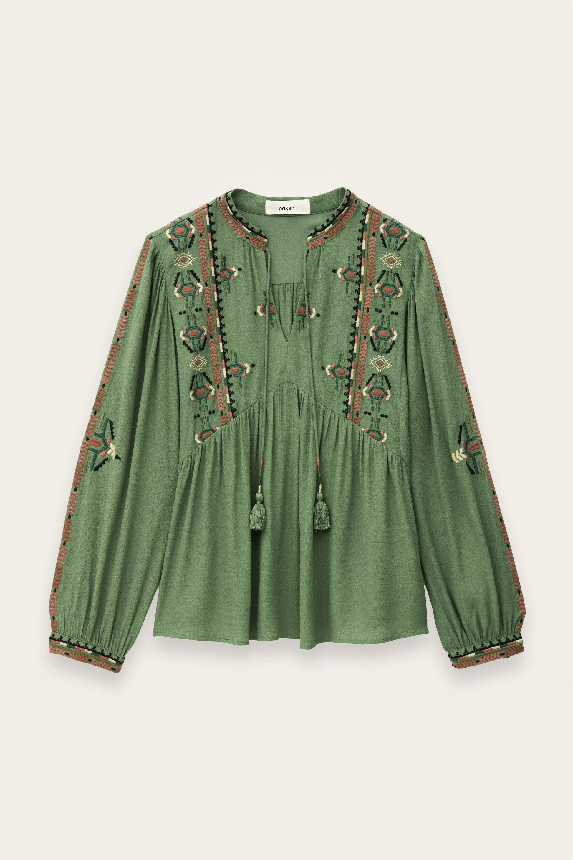 ba&sh Blouse Tilt Green