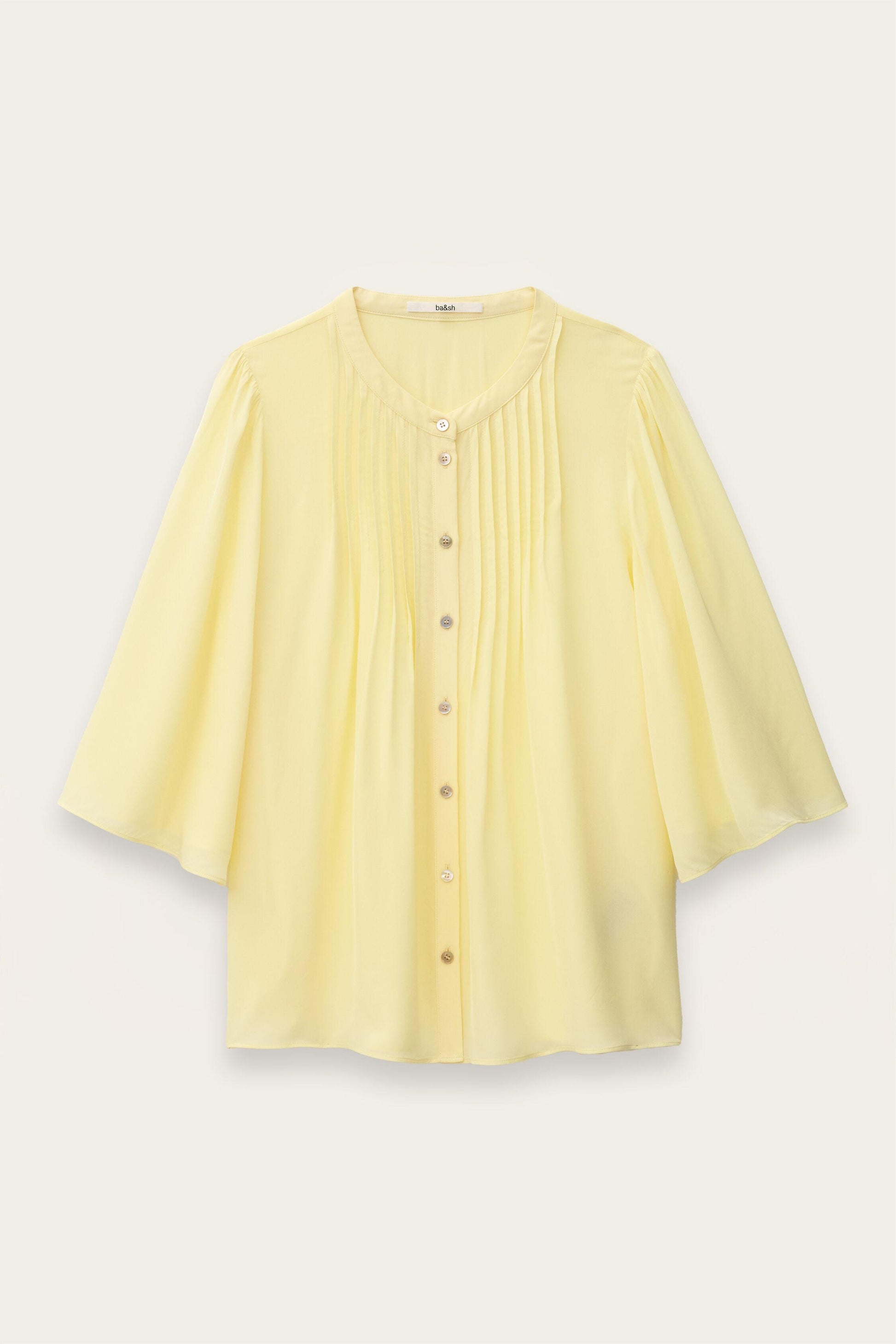ba&sh Flowy Shirt Barna Yellow