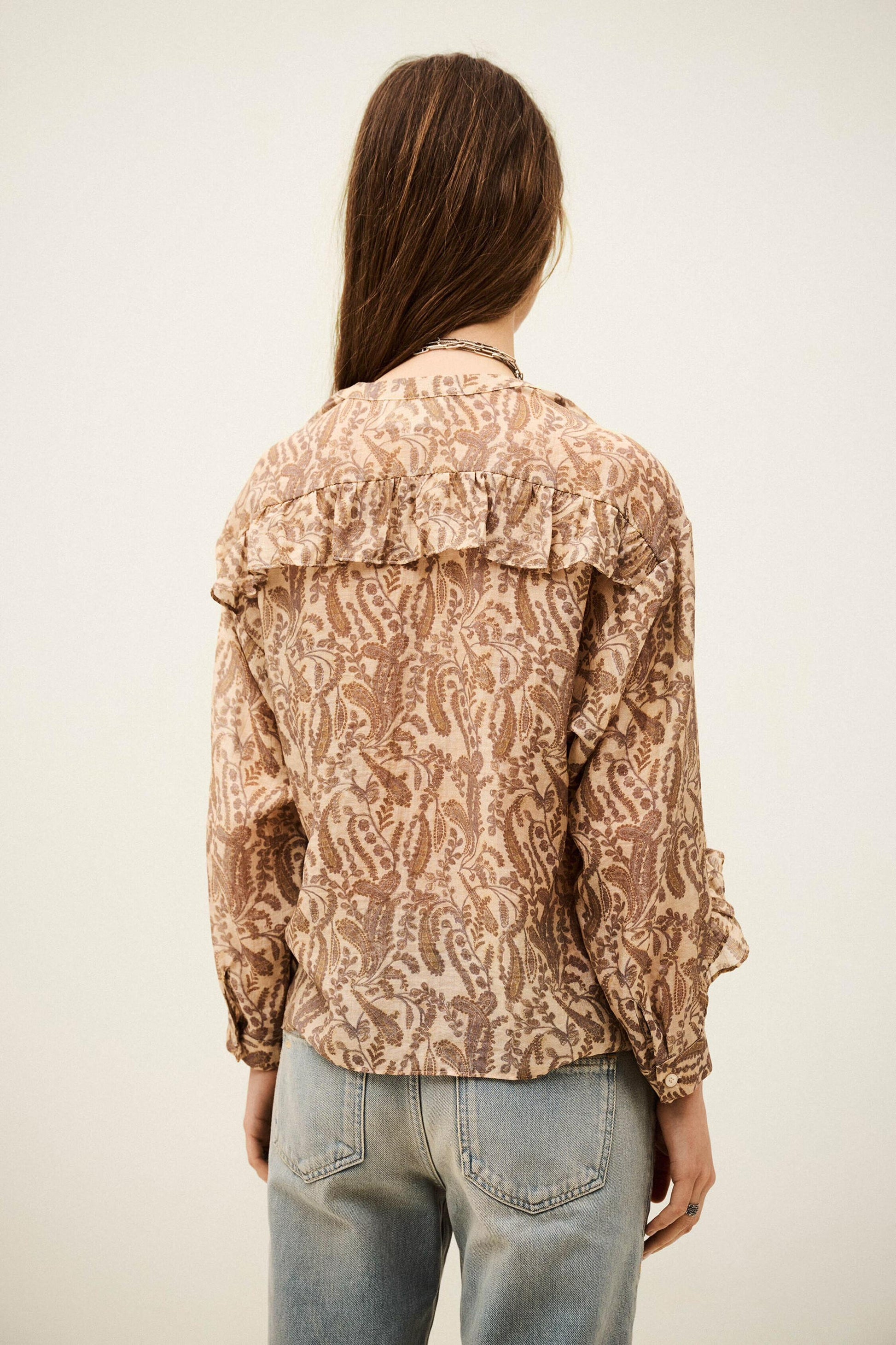 ba&sh Classic Ruffle Shirt Tunella Off-White