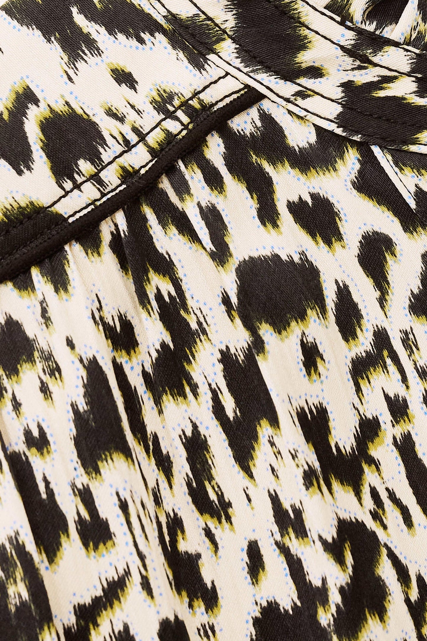 ba&sh Long Patterned Blouse Pia Off-White