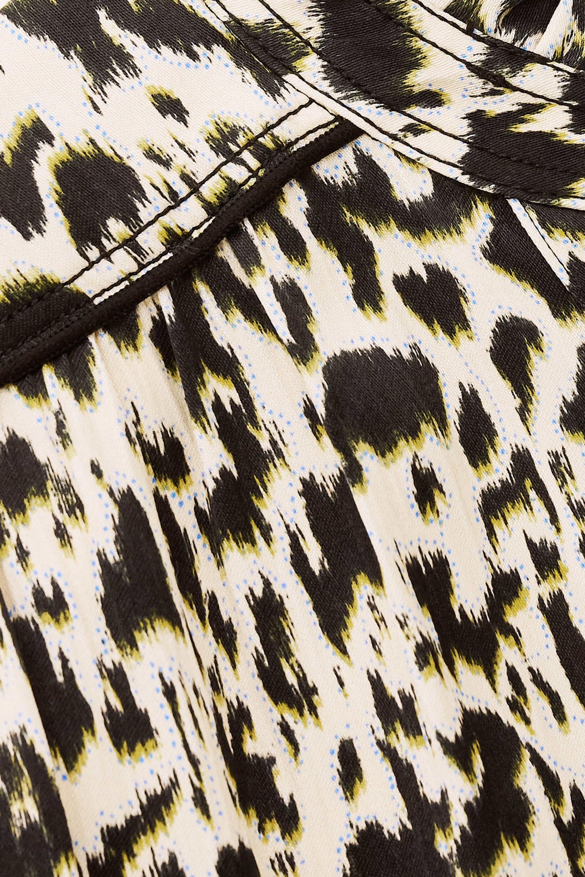 ba&sh Long Patterned Blouse Pia Off-White