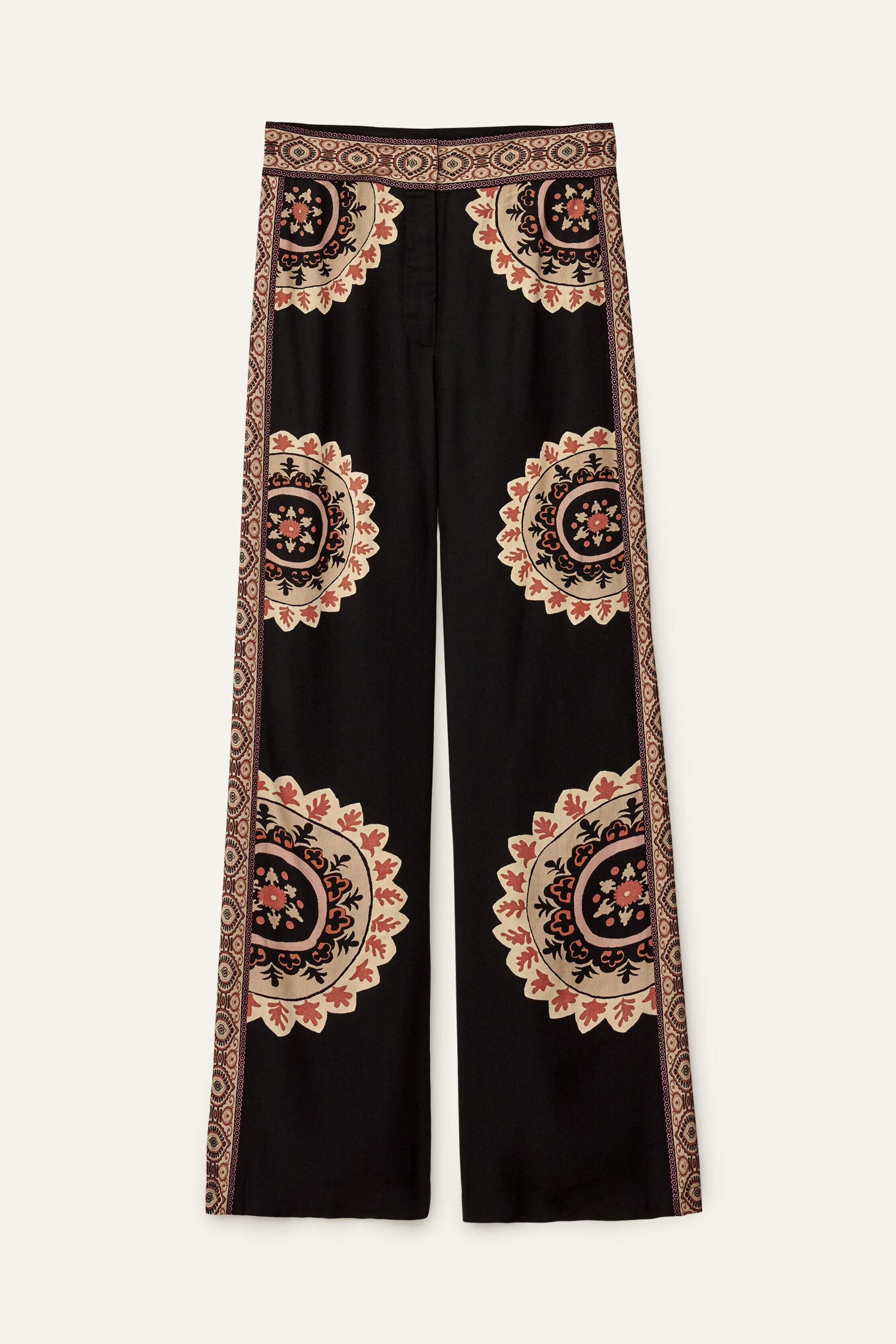 ba&sh Patterned Flared Pants Valla Gray