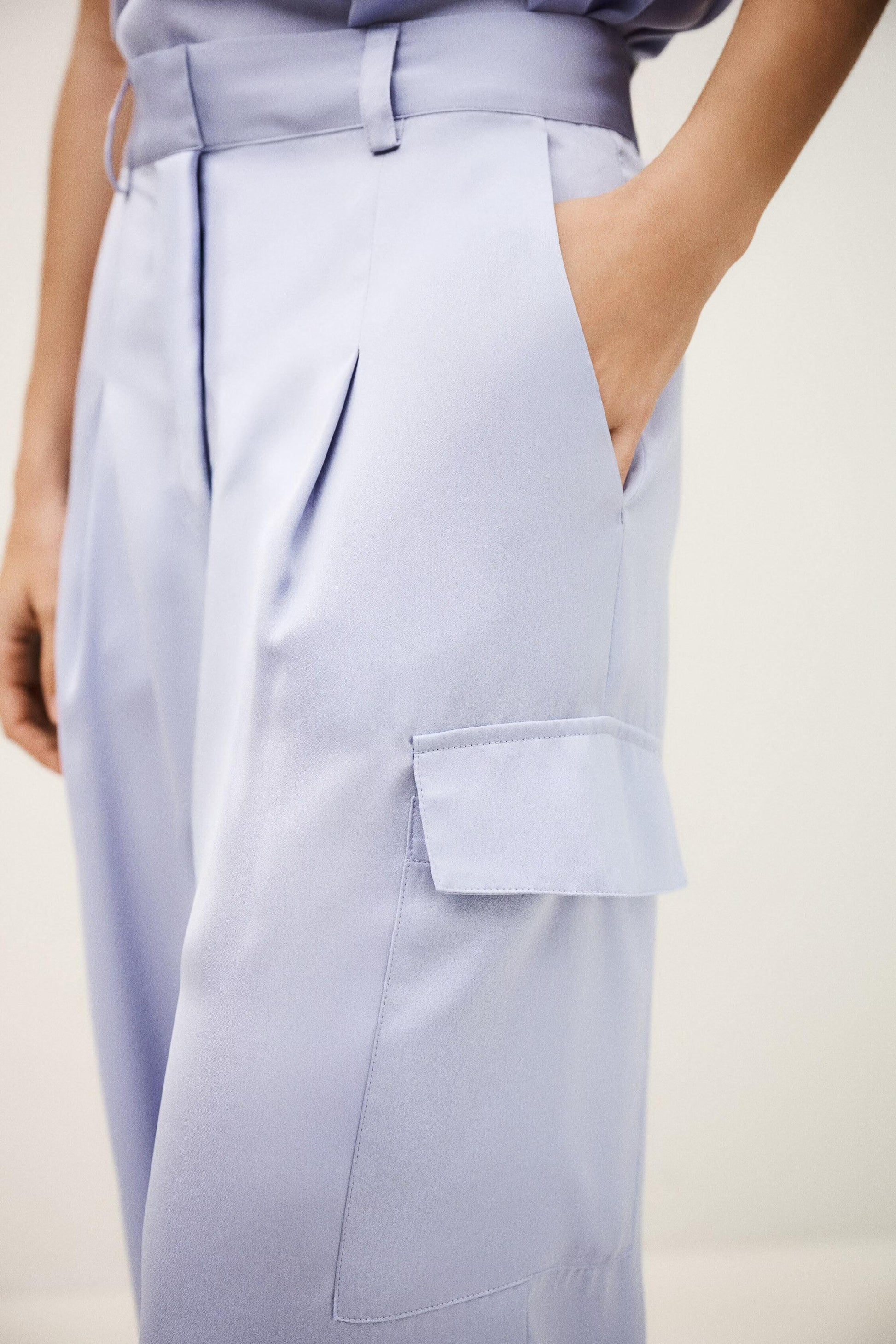 ba&sh Wide-Leg Cargo Pants Cary Purple