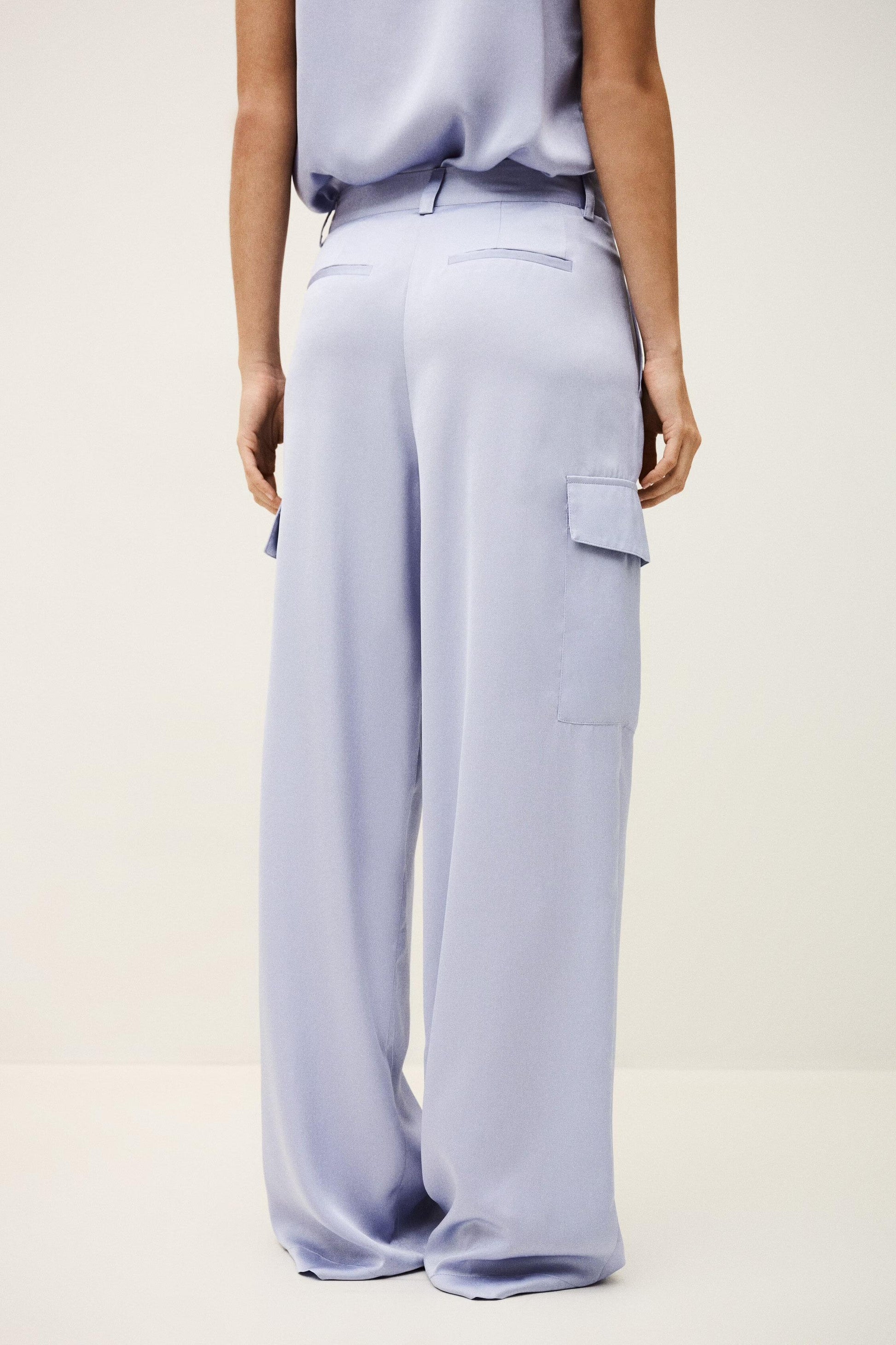 ba&sh Wide-Leg Cargo Pants Cary Purple