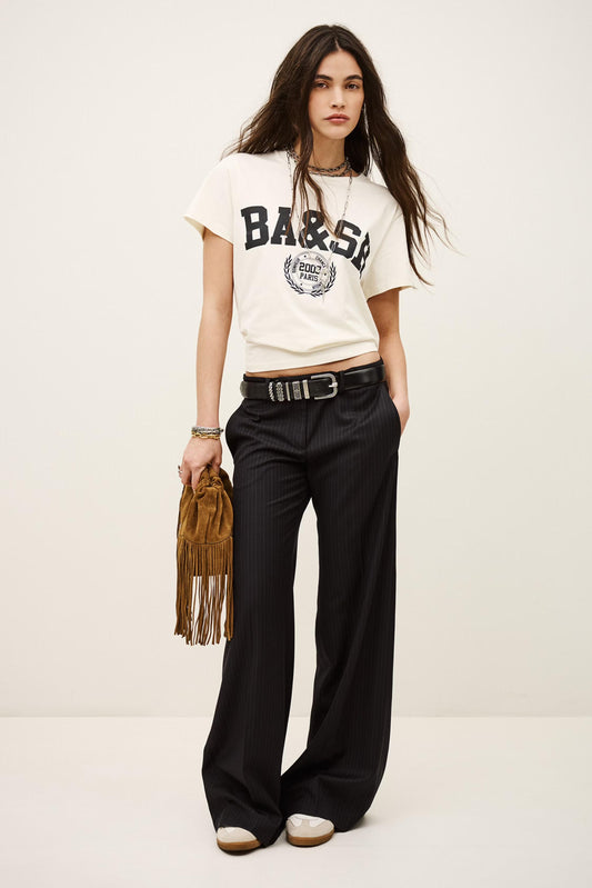 ba&sh Wide-Leg Tailored Pants Cely Blue